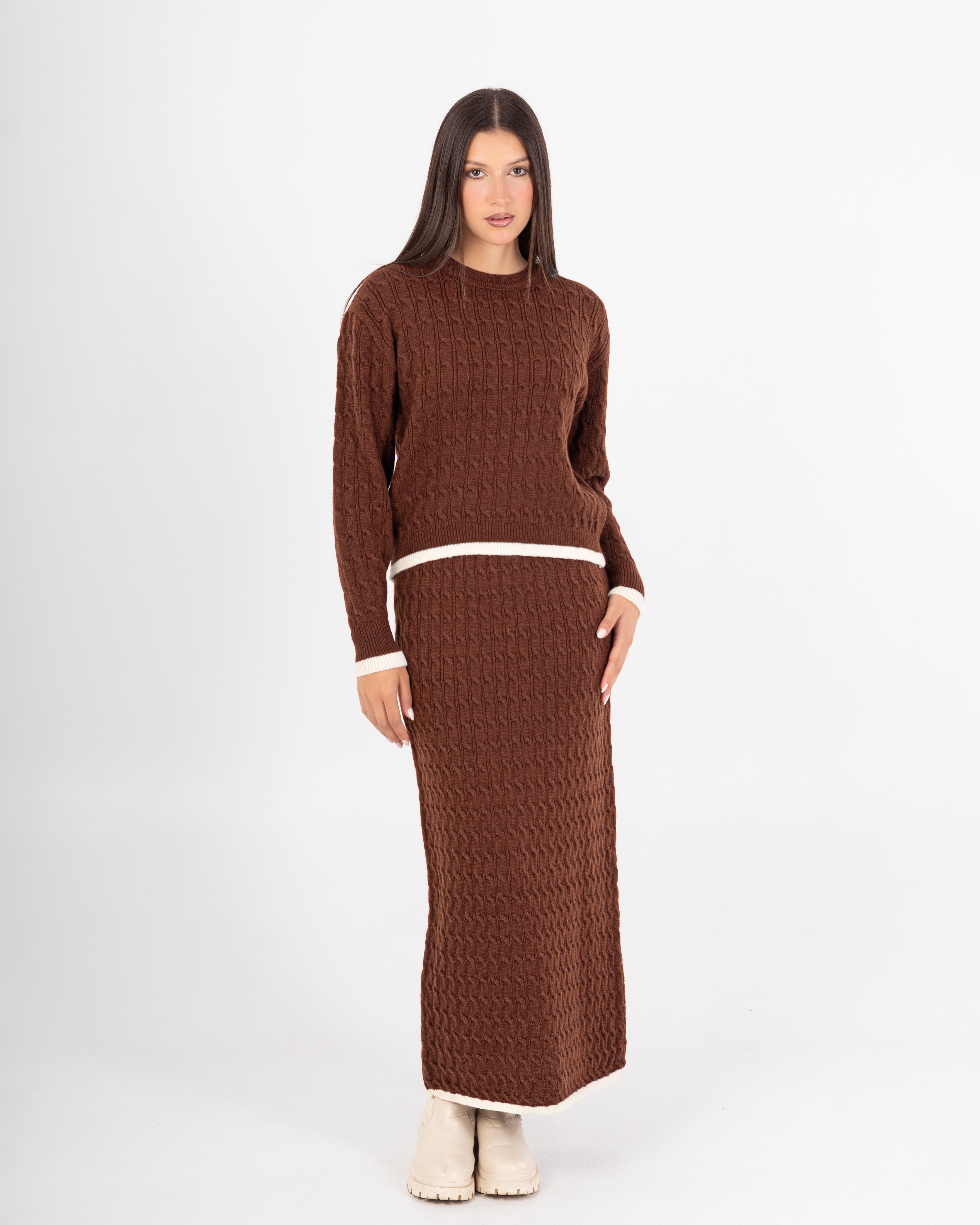 Knitwear Suit – Plain (Two Pieces)