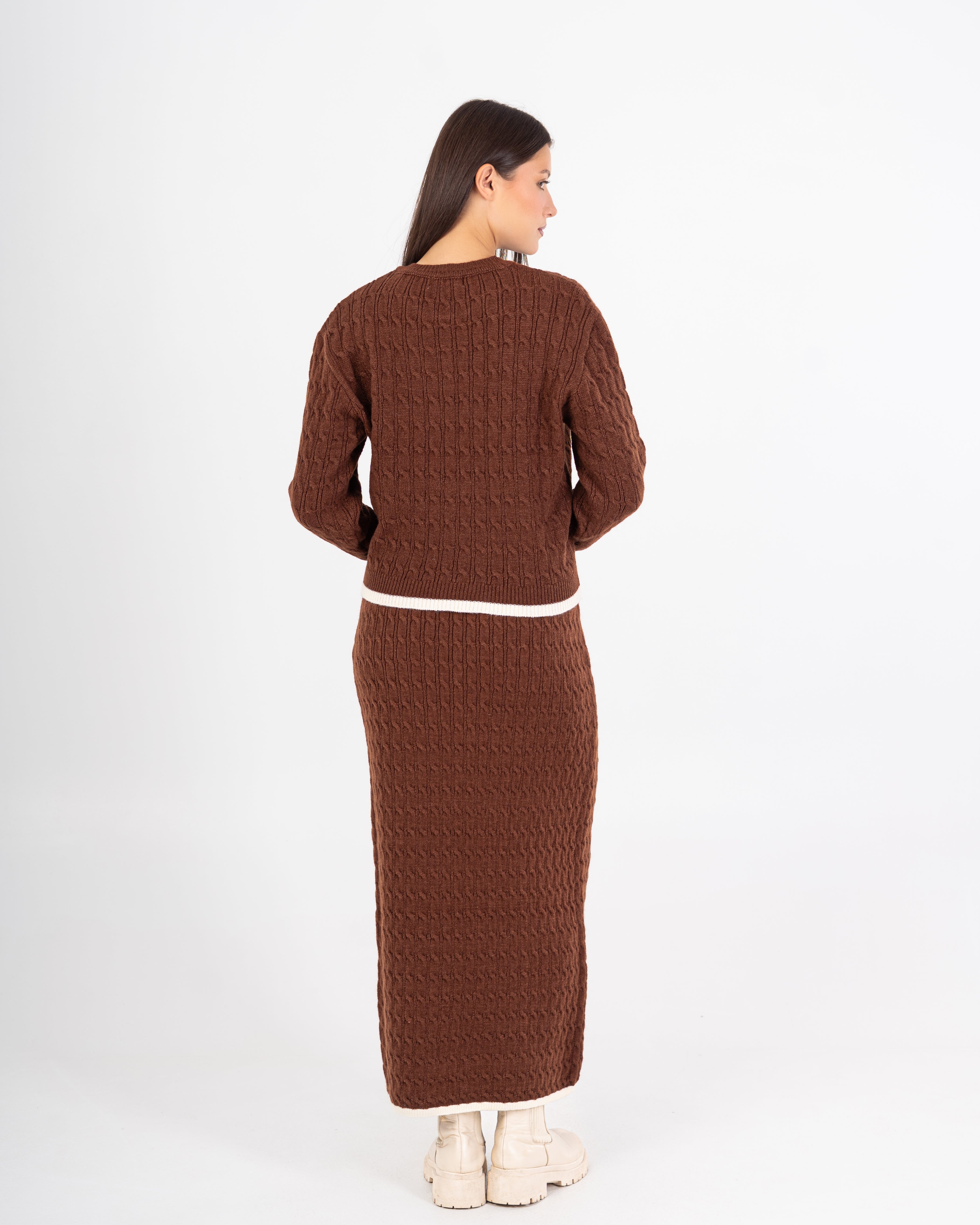 Knitwear Suit – Plain (Two Pieces)