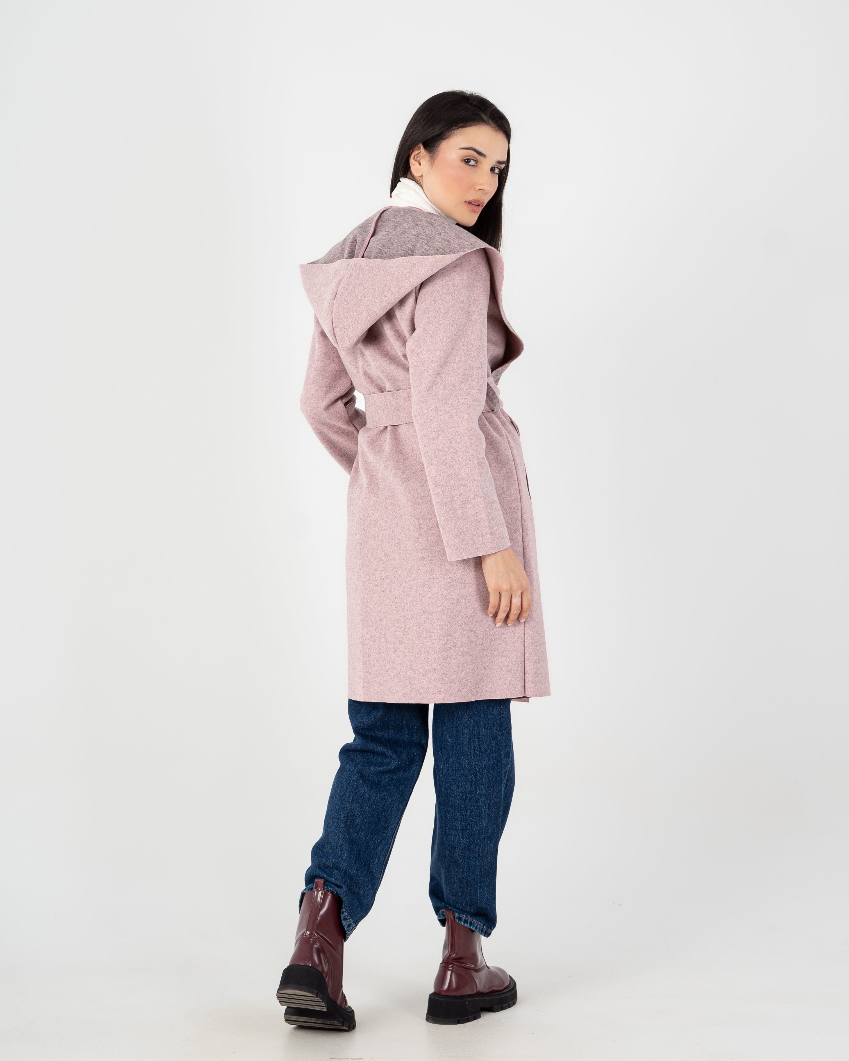 Wool Coat  - Belted (2-Large Pockets)