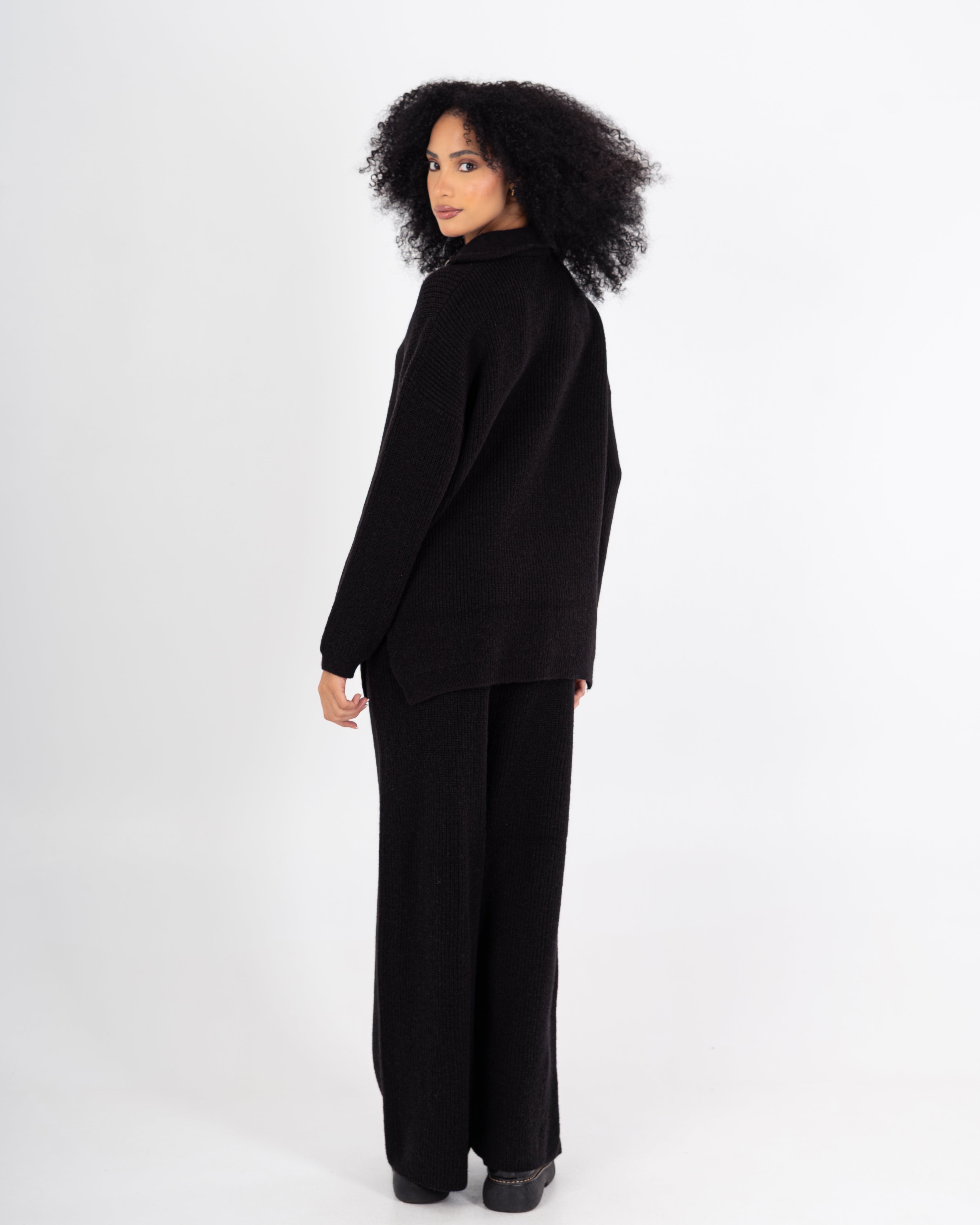 Knitwear Suit – Plain (High Neck With Zipper)