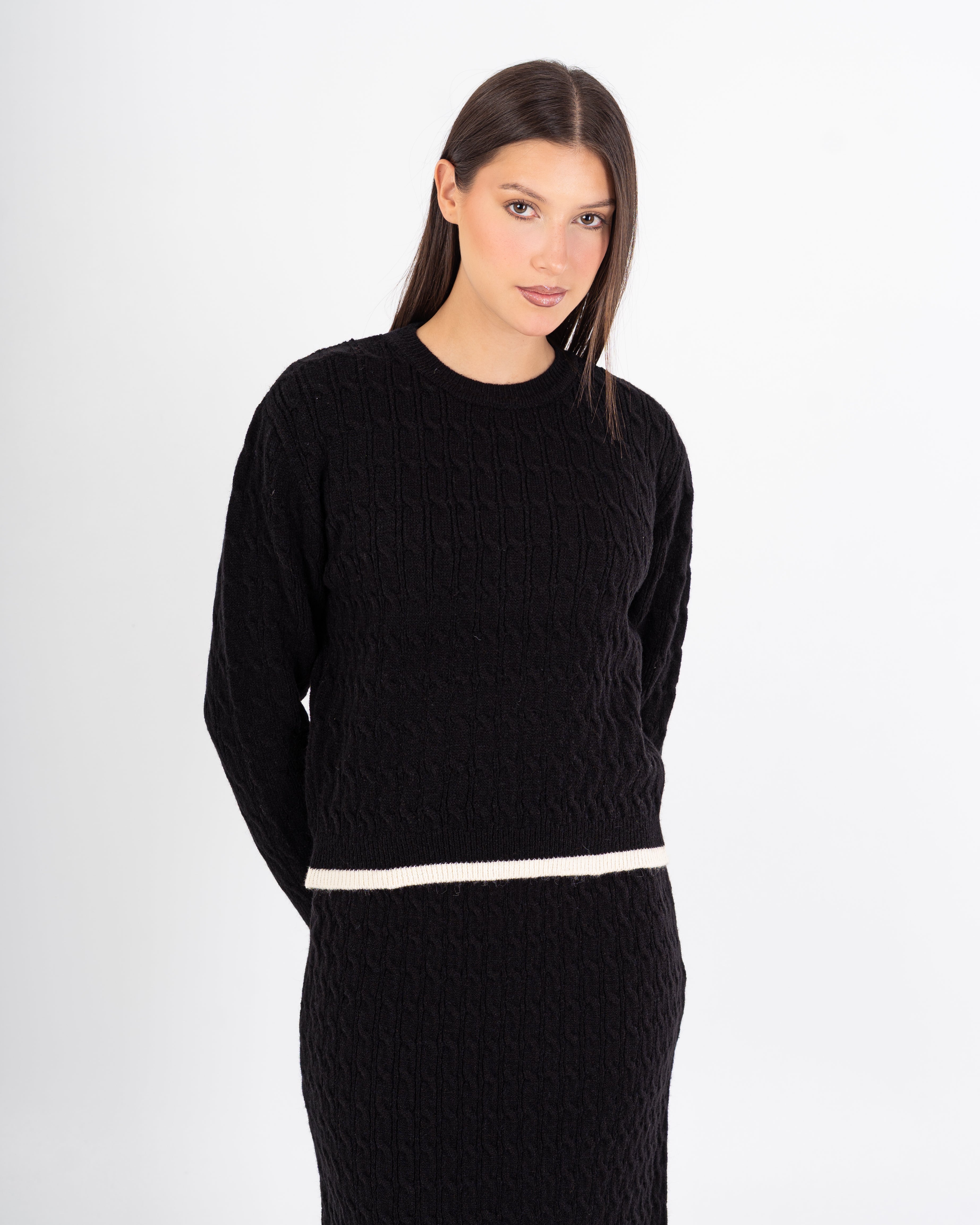 Knitwear Suit – Plain (Two Pieces)