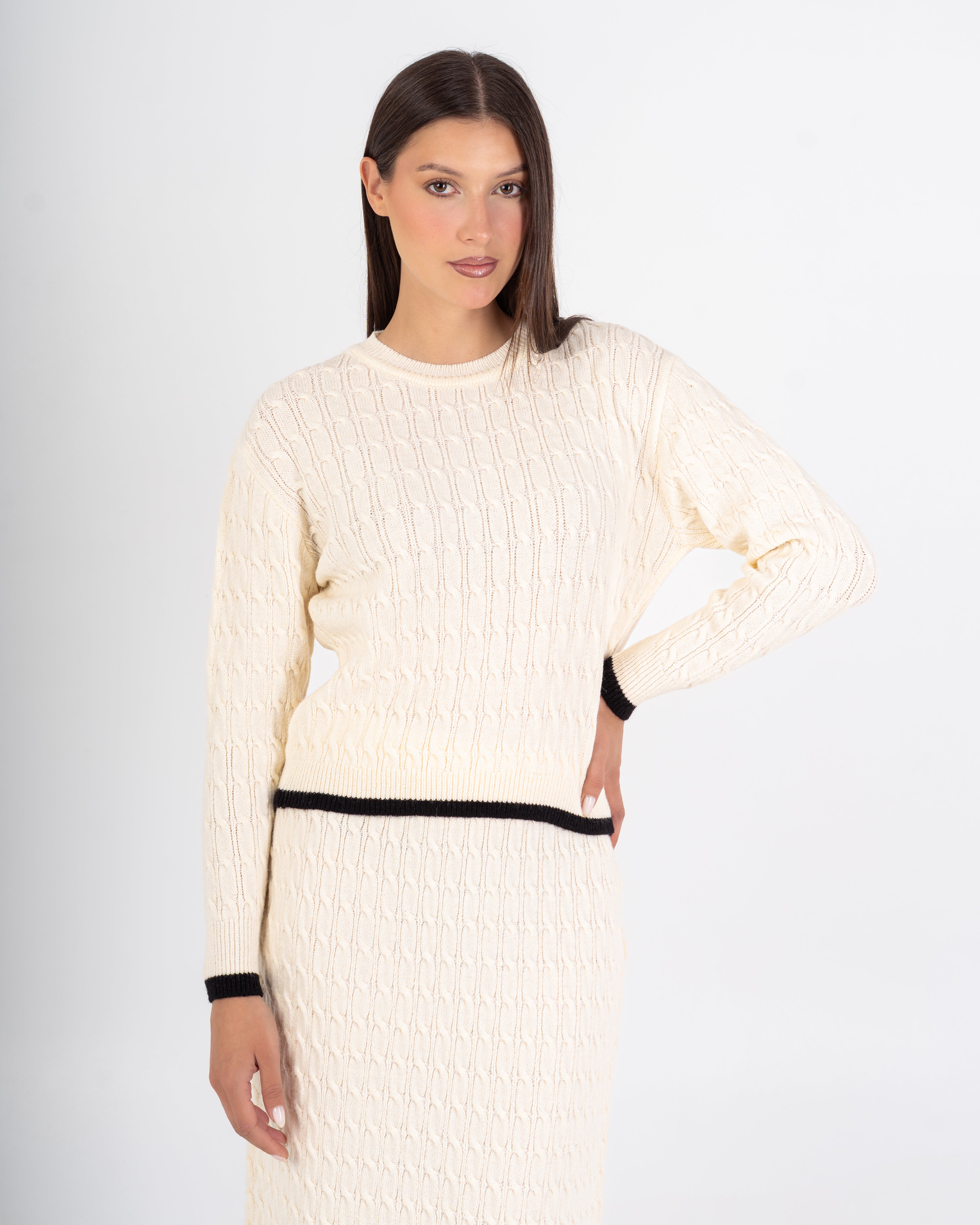 Knitwear Suit – Plain (Two Pieces)