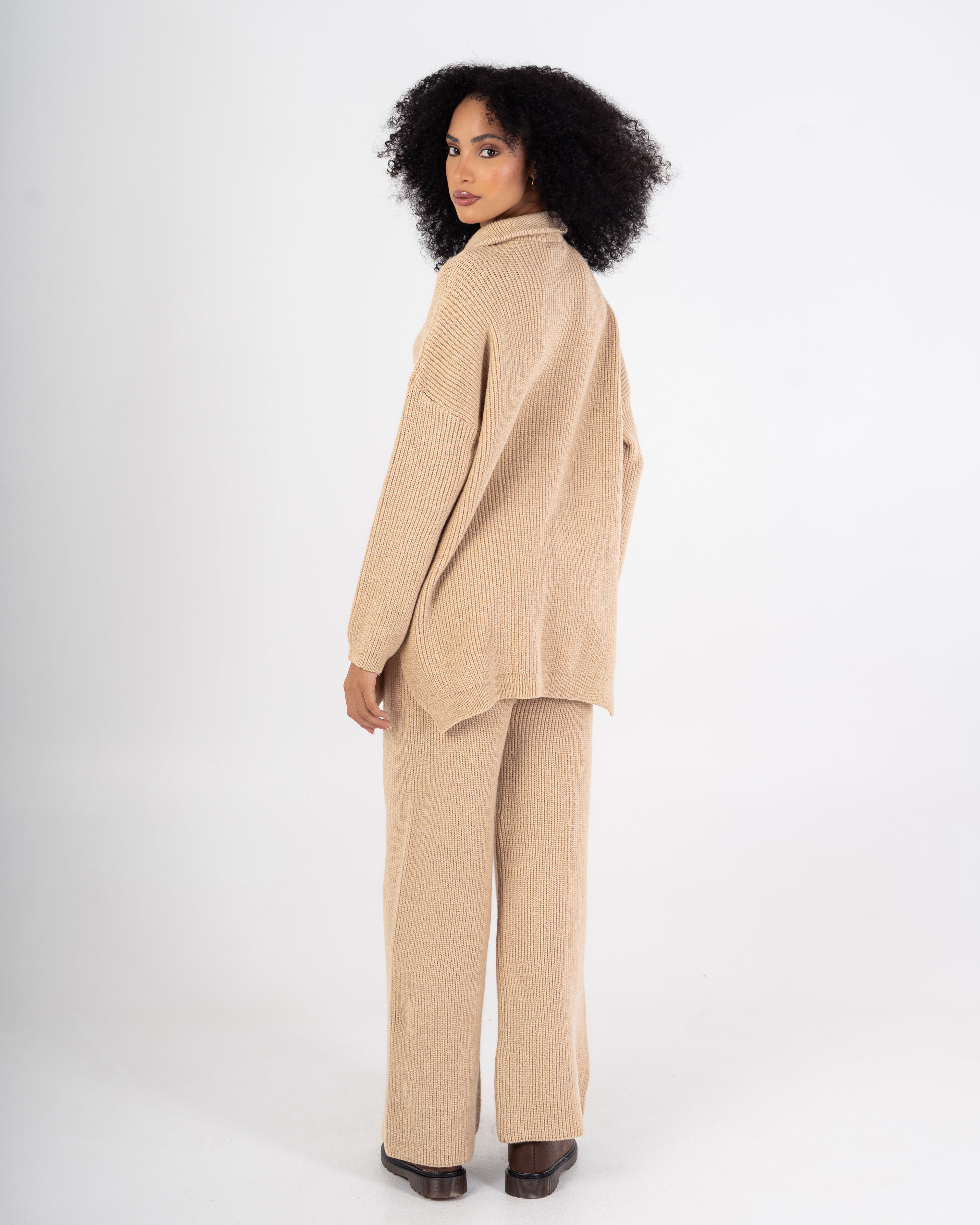 Knitwear Suit – Plain (High Neck With Zipper)