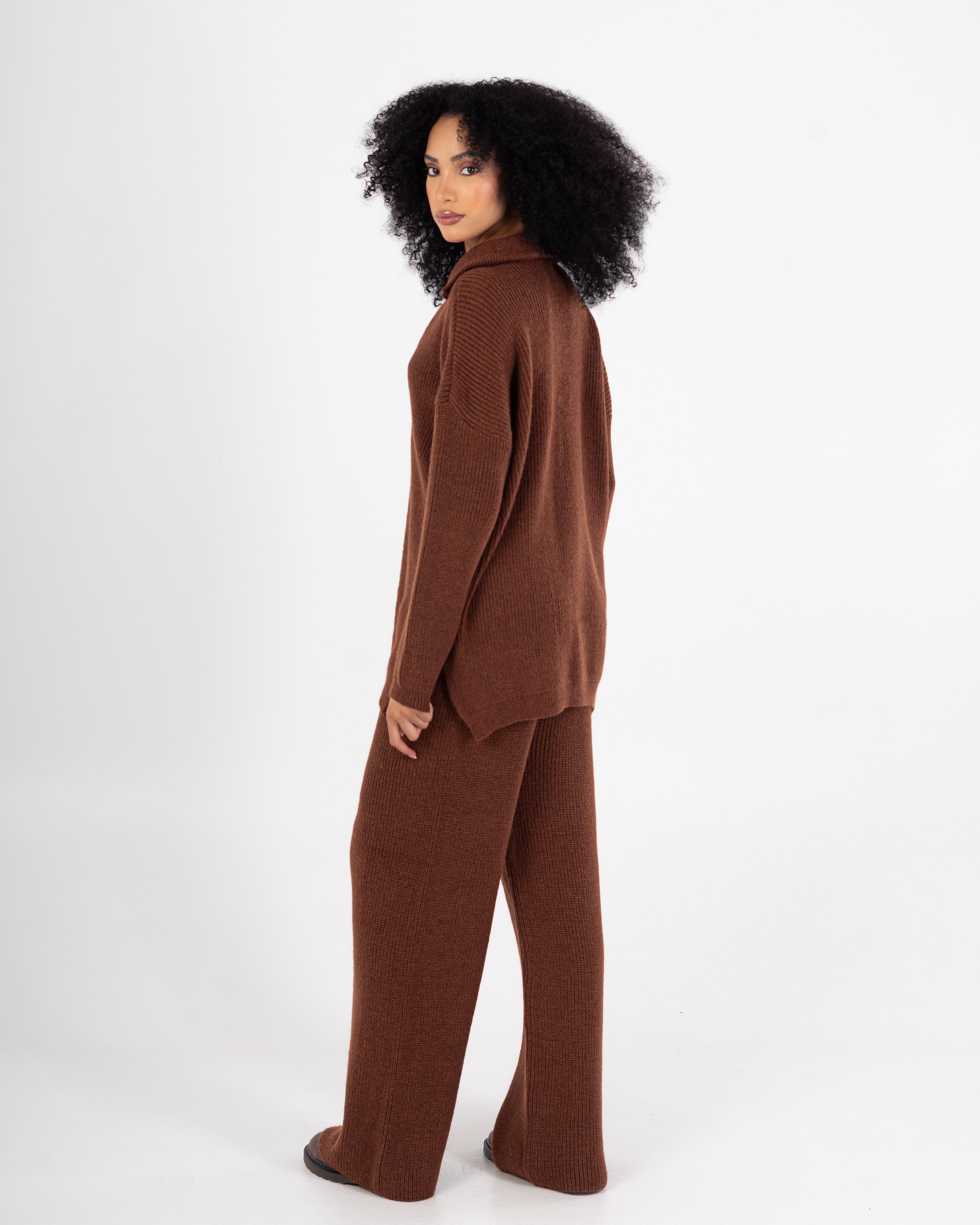 Knitwear Suit – Plain (High Neck With Zipper)