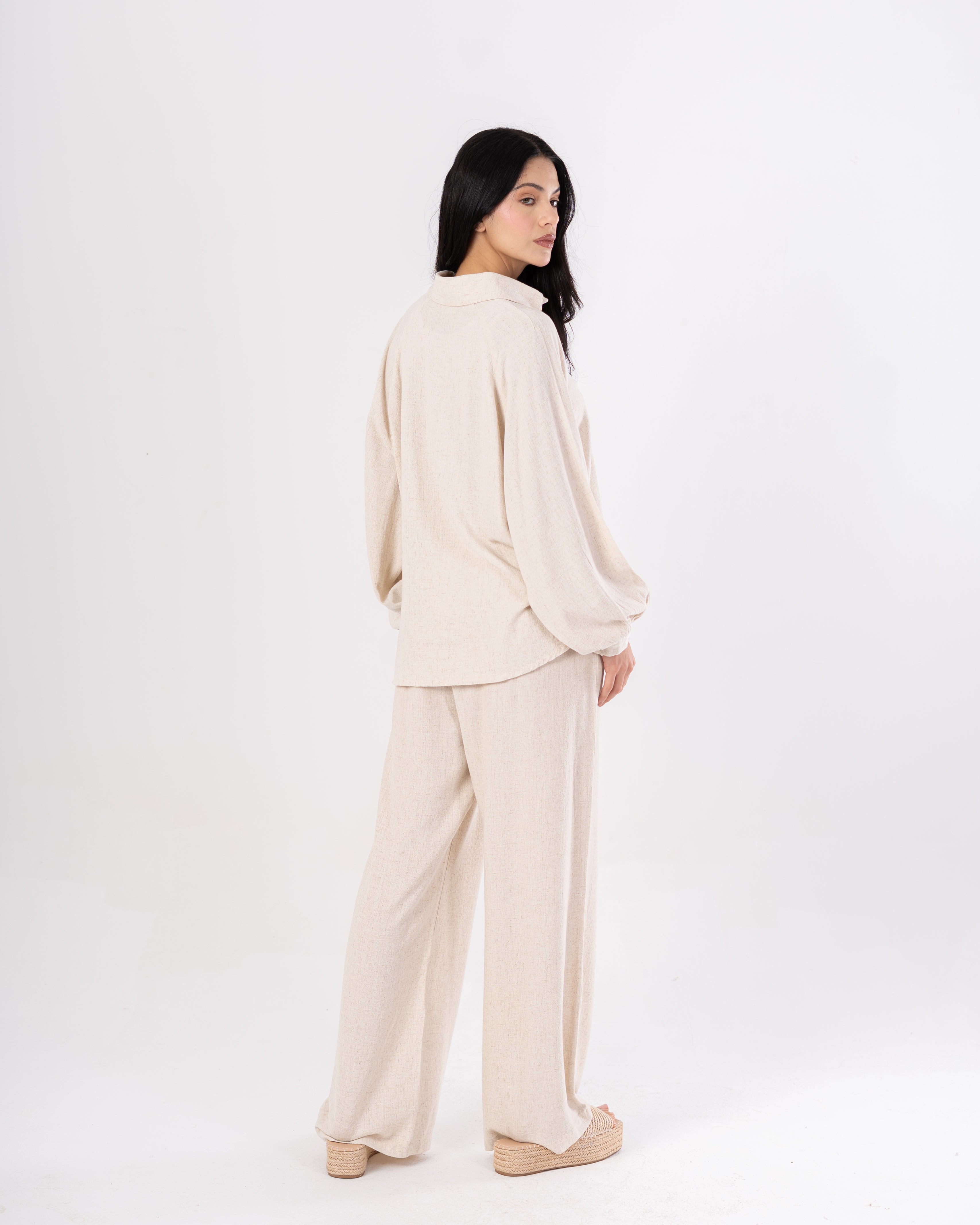 Plain Shirt – (V-Neck) With Wide Sleeves