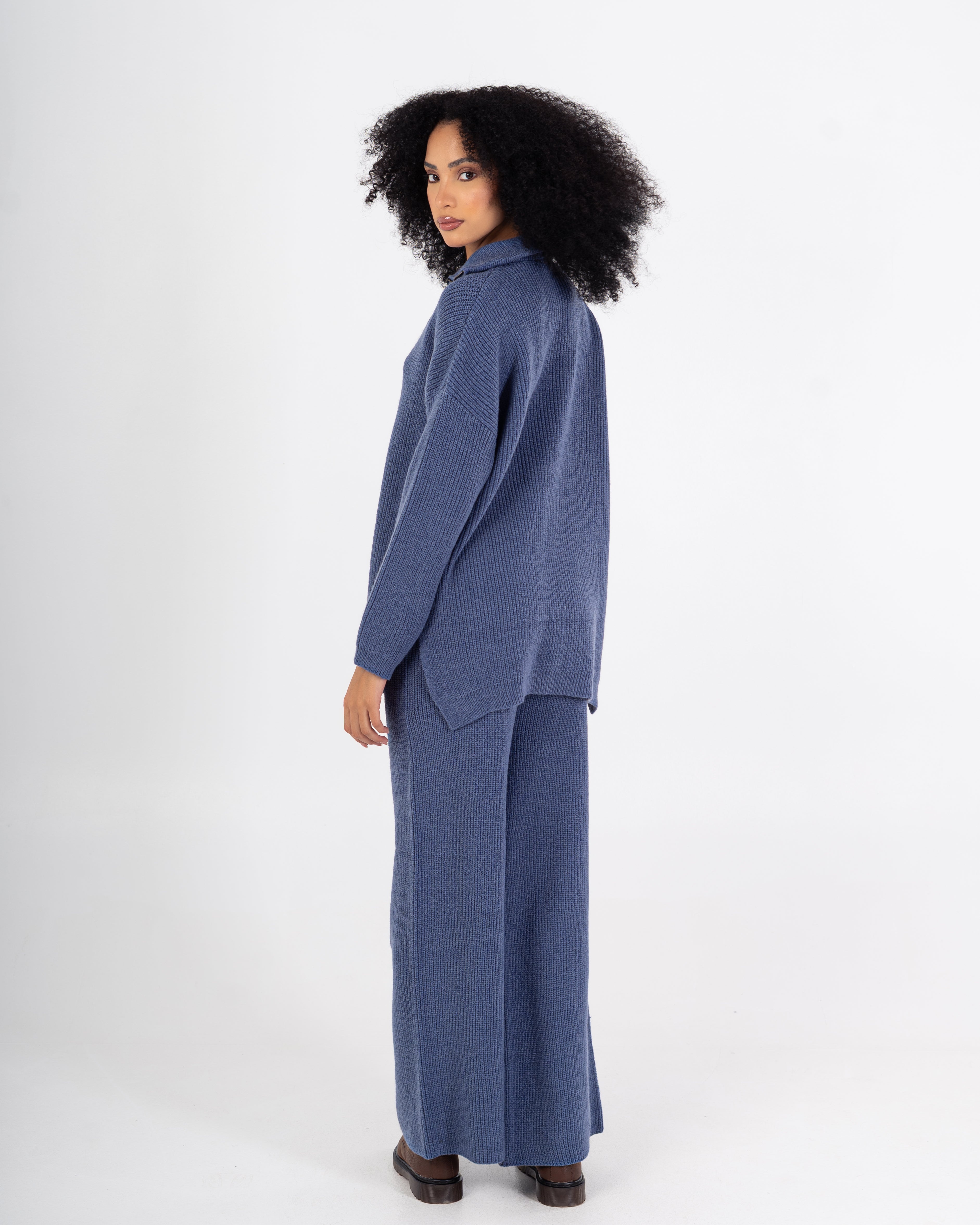 Knitwear Suit – Plain (High Neck With Zipper)