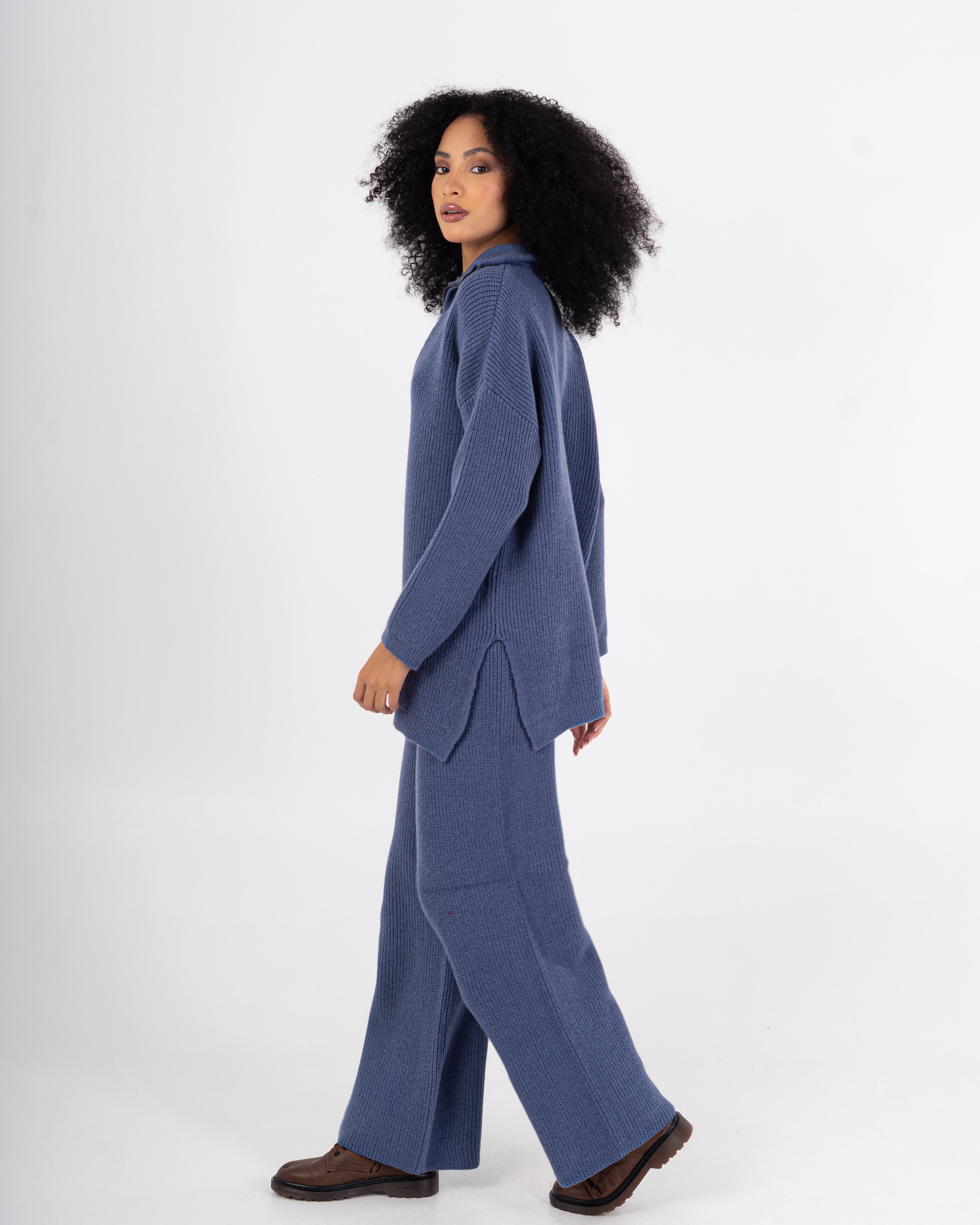 Knitwear Suit – Plain (High Neck With Zipper)