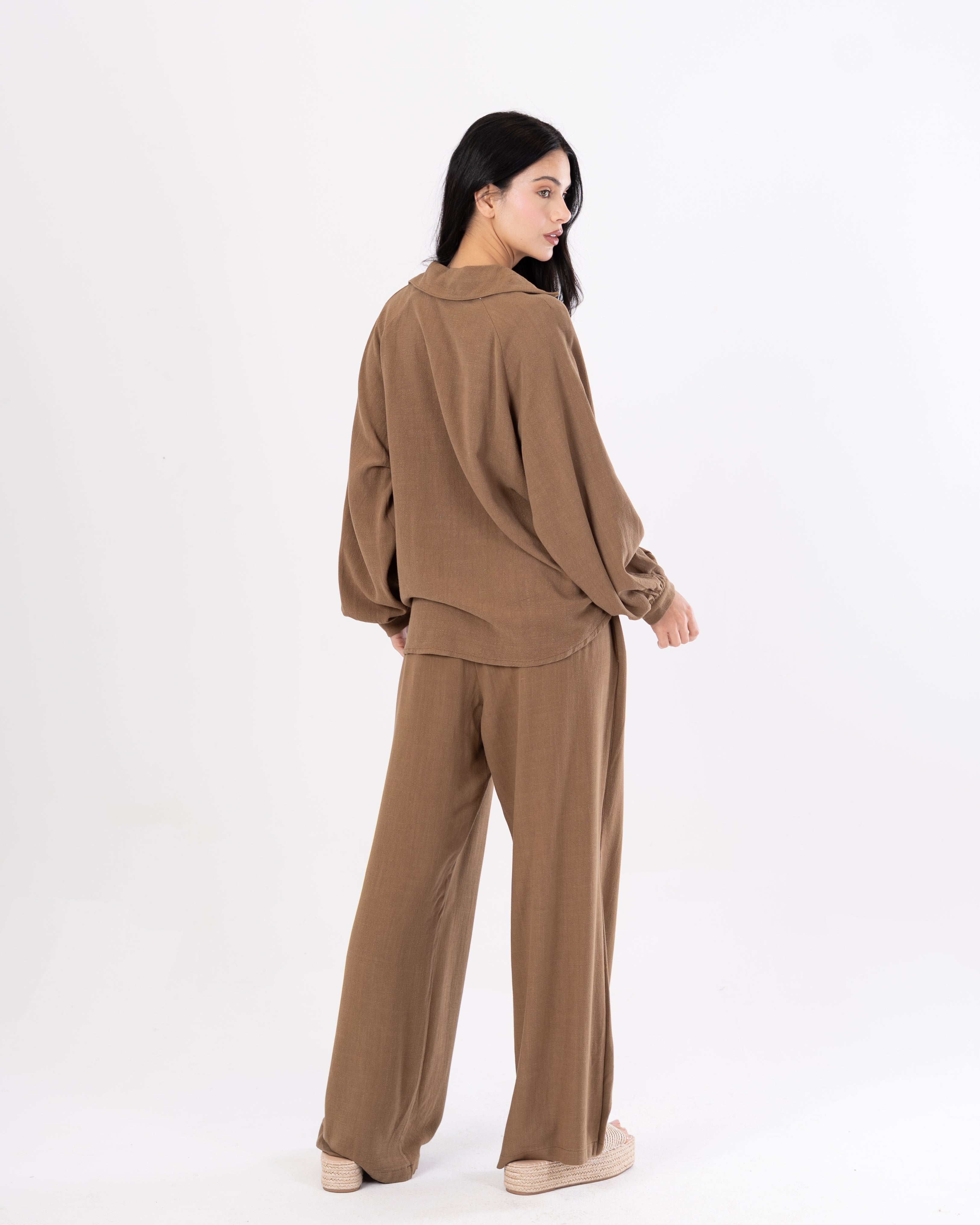 Plain Shirt – (V-Neck) With Wide Sleeves