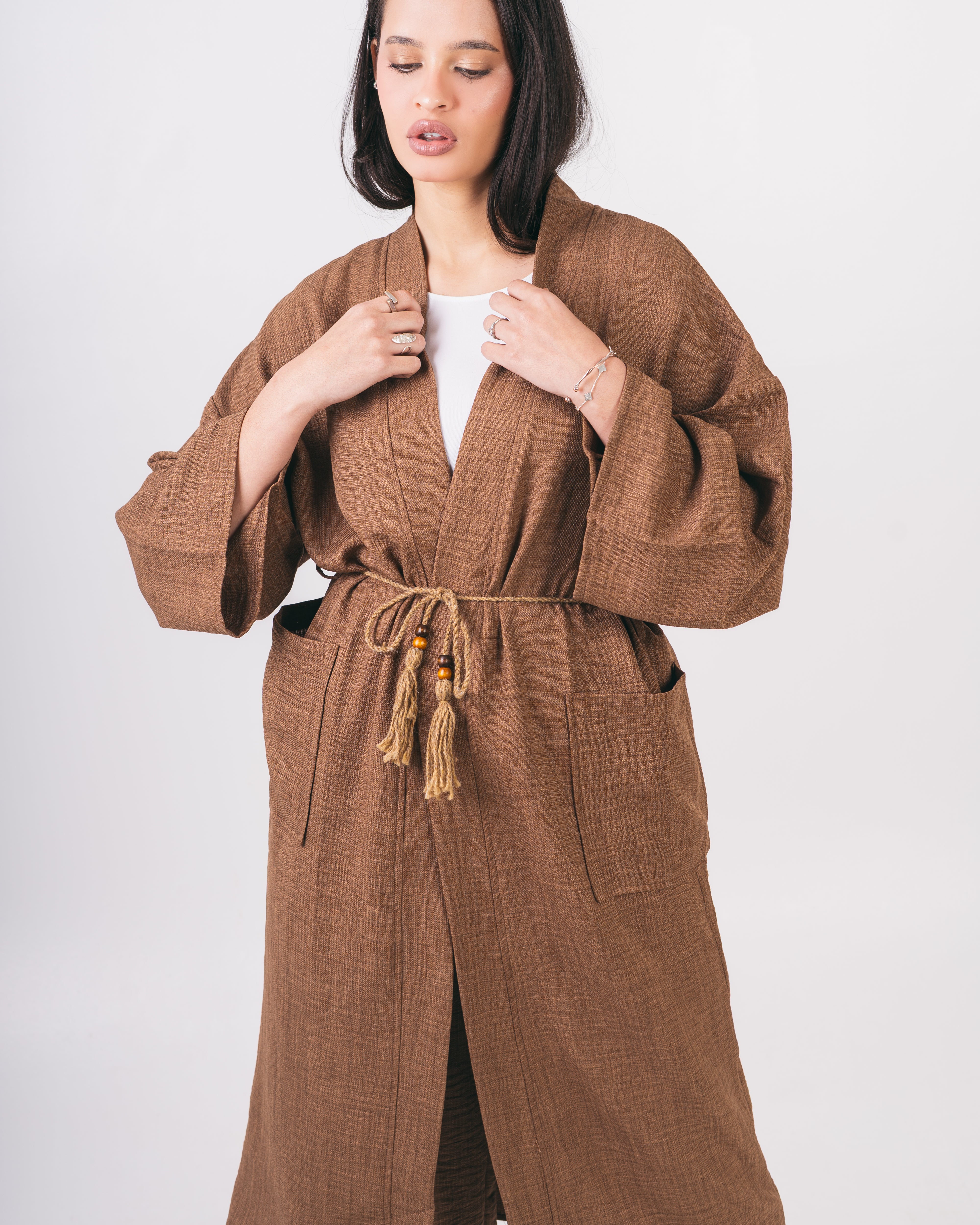 كيمونو سادة - مع حزام منفصل