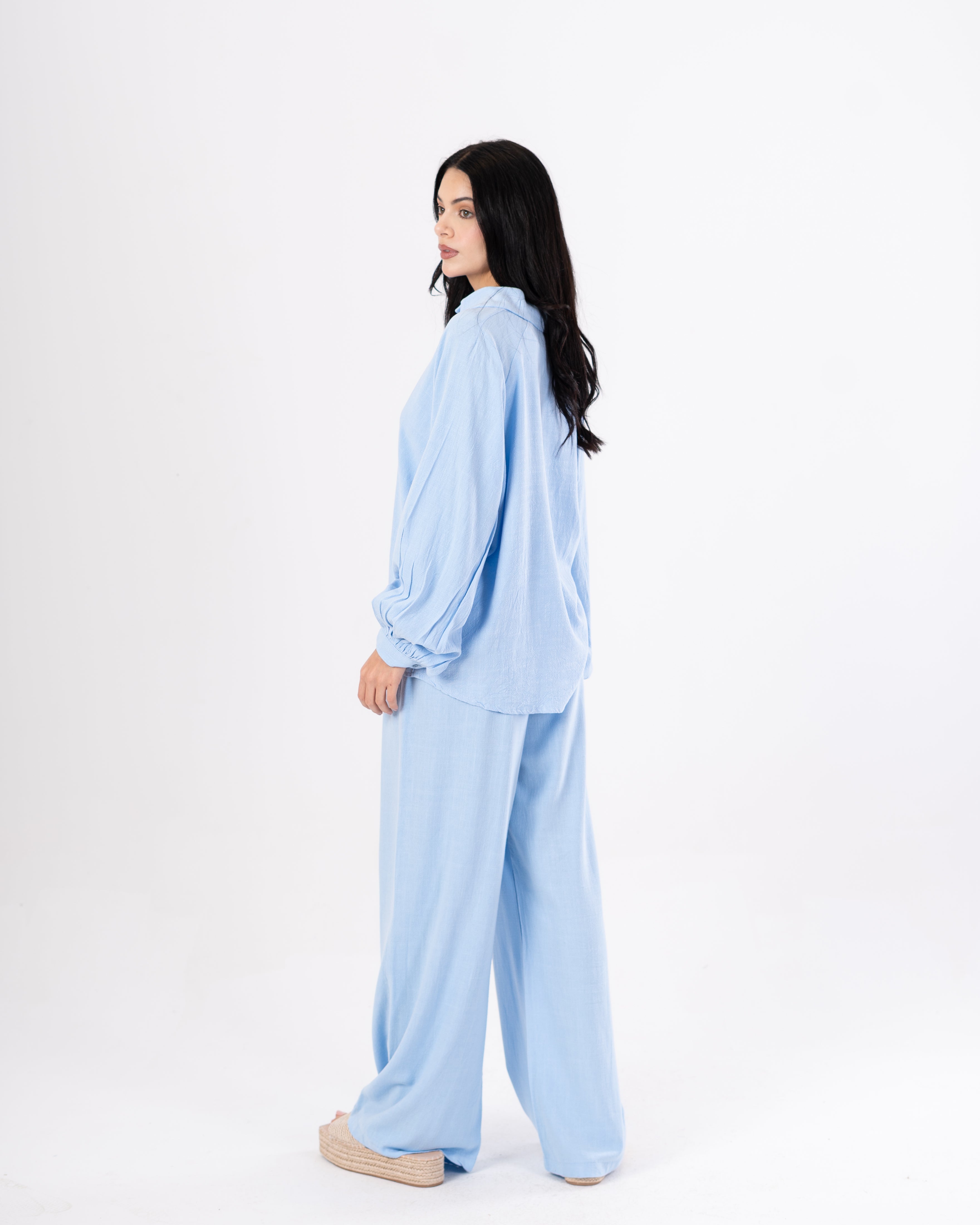 Plain Shirt – (V-Neck) With Wide Sleeves