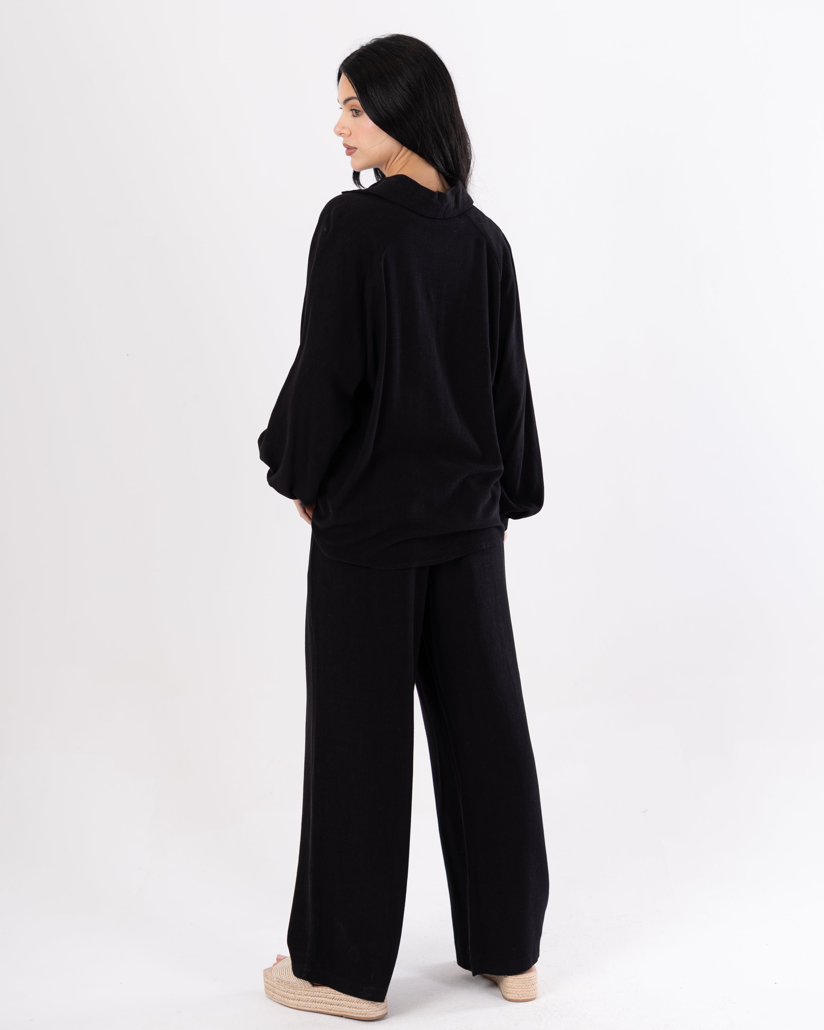 Plain Shirt – (V-Neck) With Wide Sleeves
