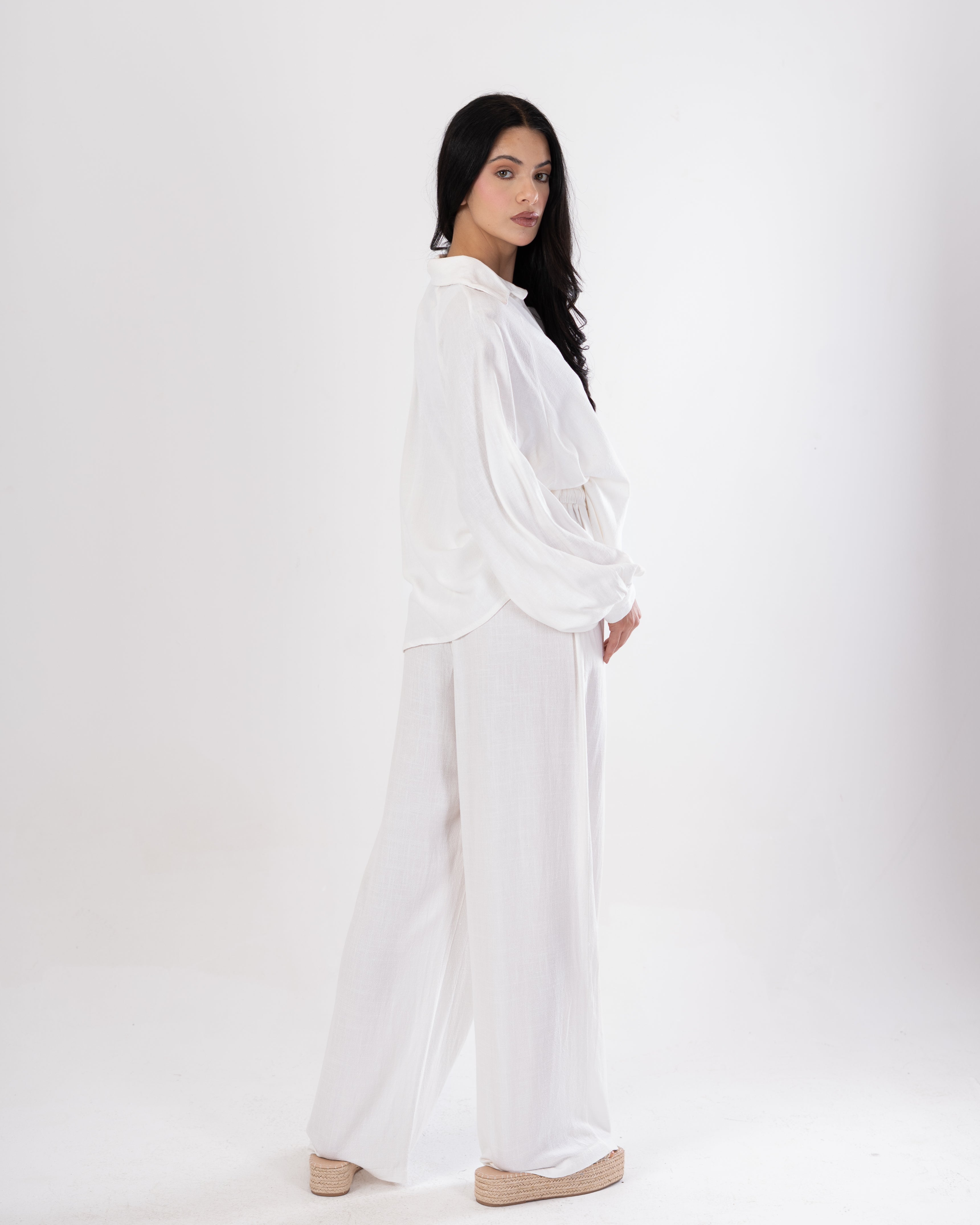 Plain Shirt – (V-Neck) With Wide Sleeves