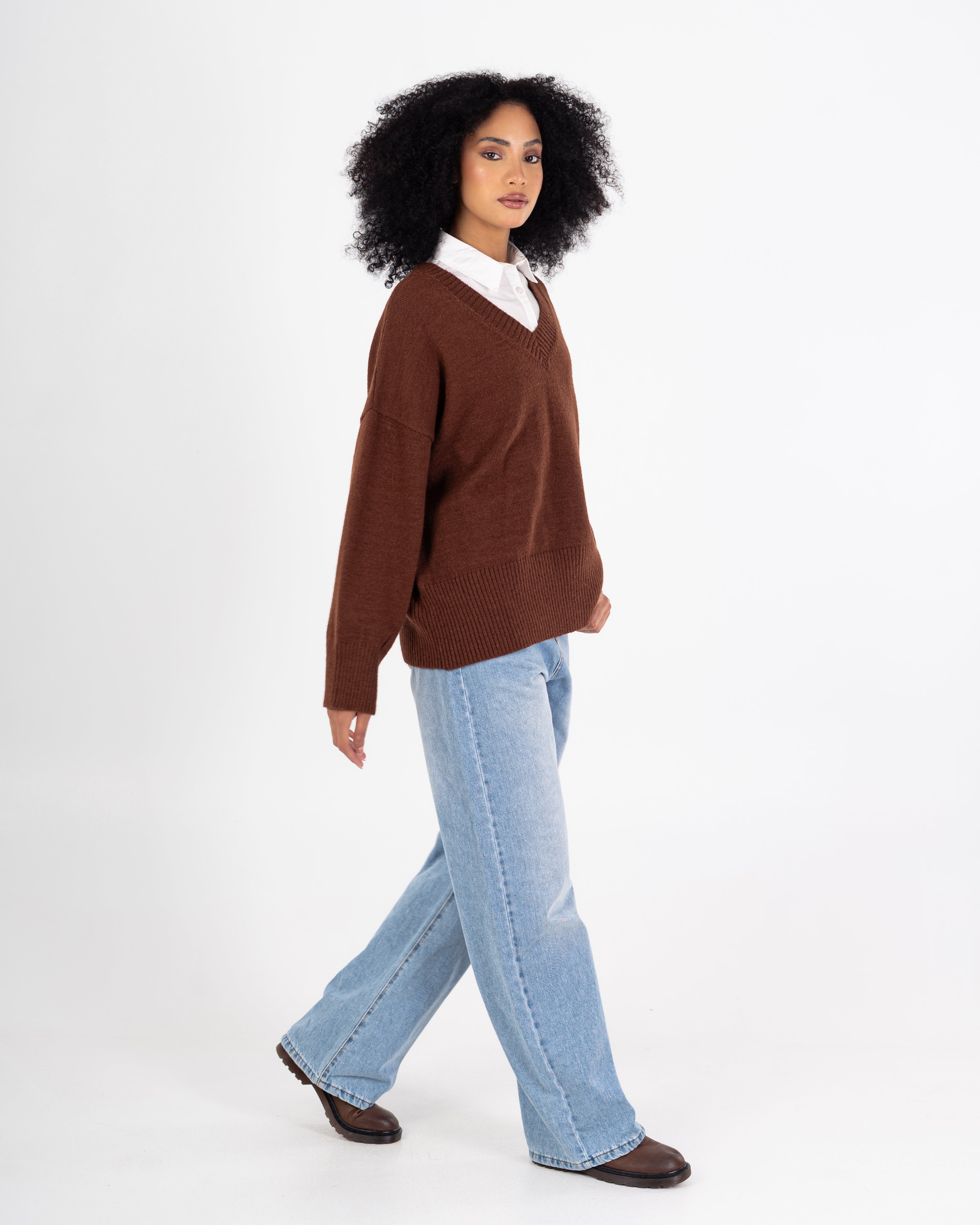 Knitwear Pullover – Plain (V-Neck)