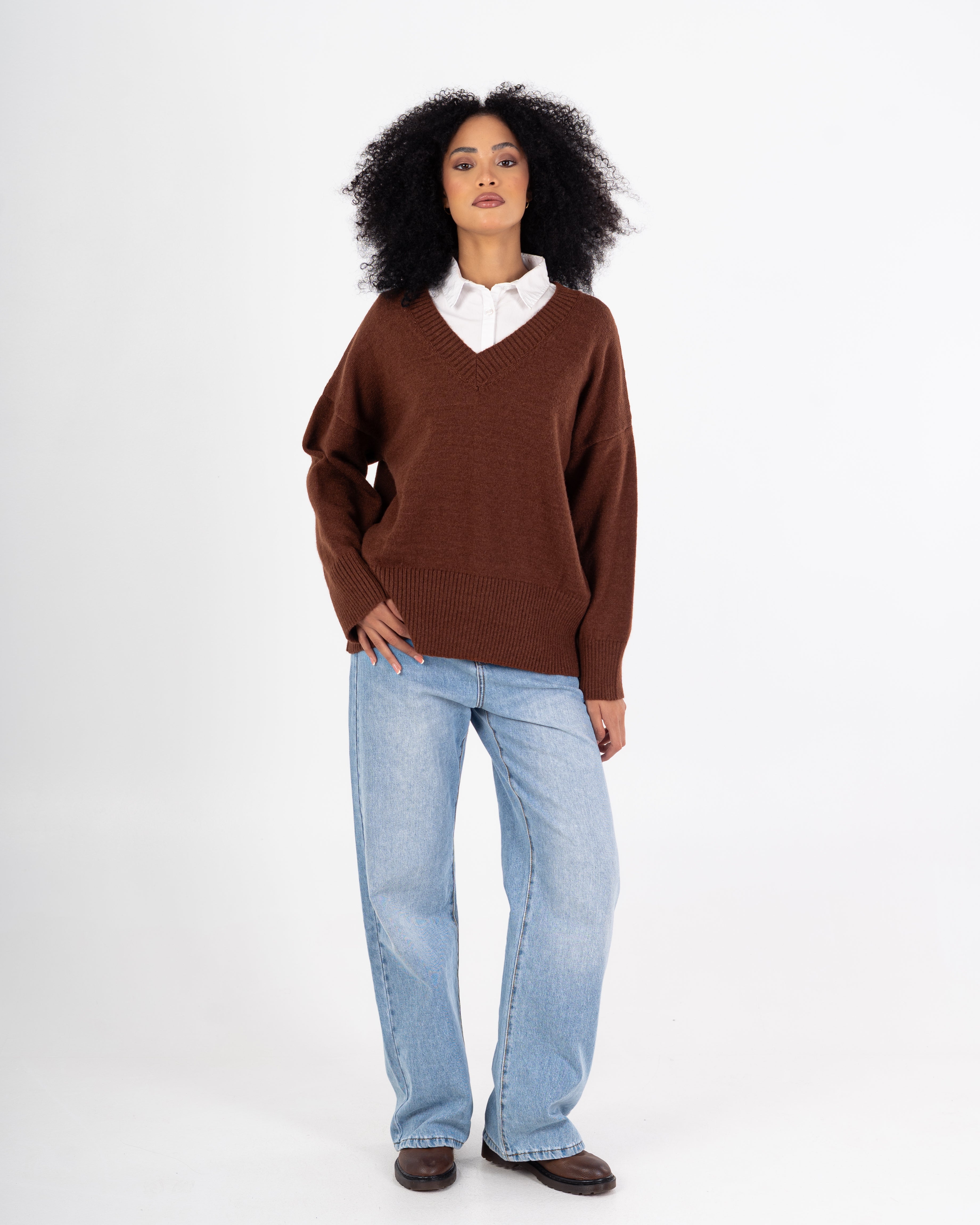 Knitwear Pullover – Plain (V-Neck)