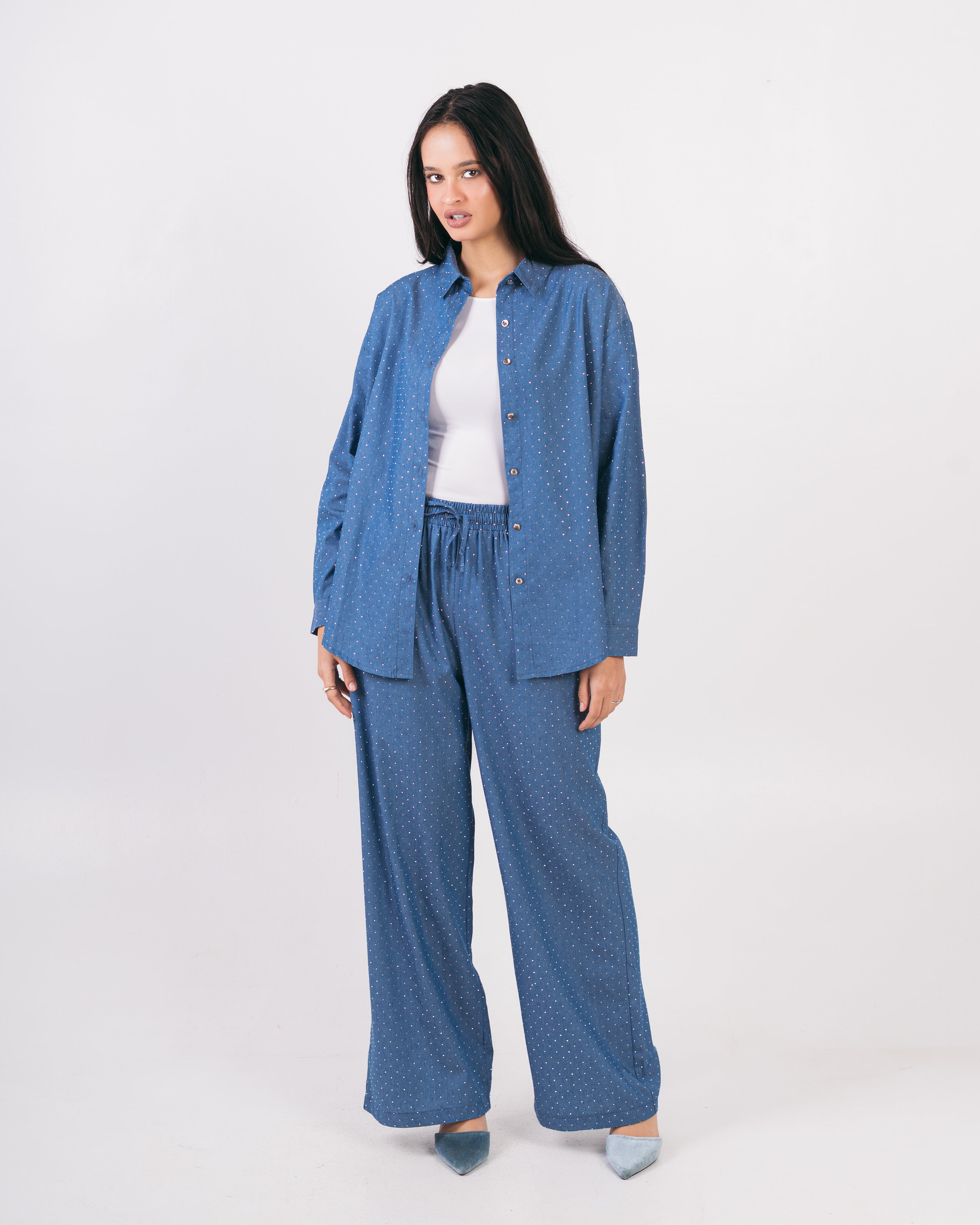 Denim Shirt - With Shiny Beads