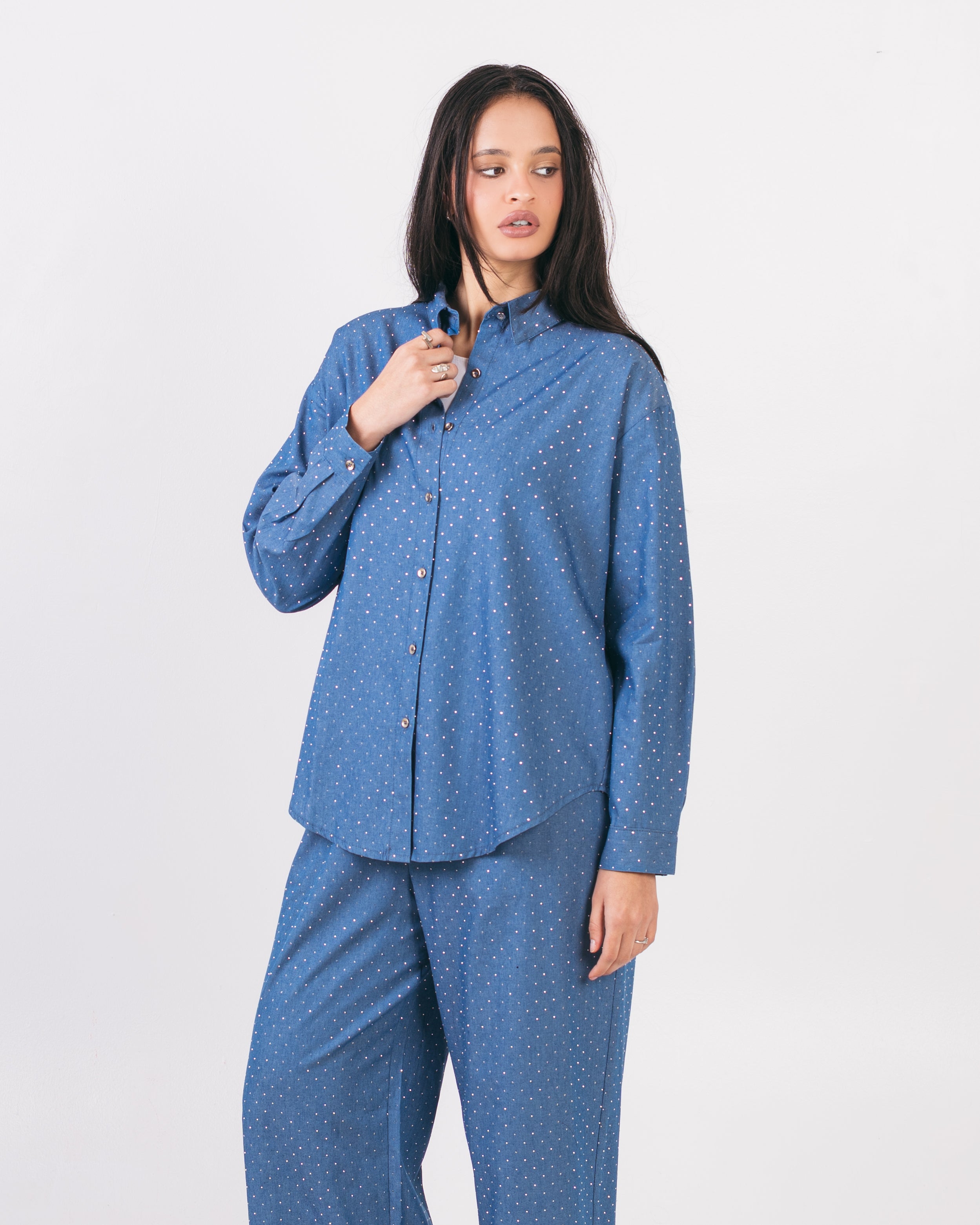 Denim Shirt - With Shiny Beads