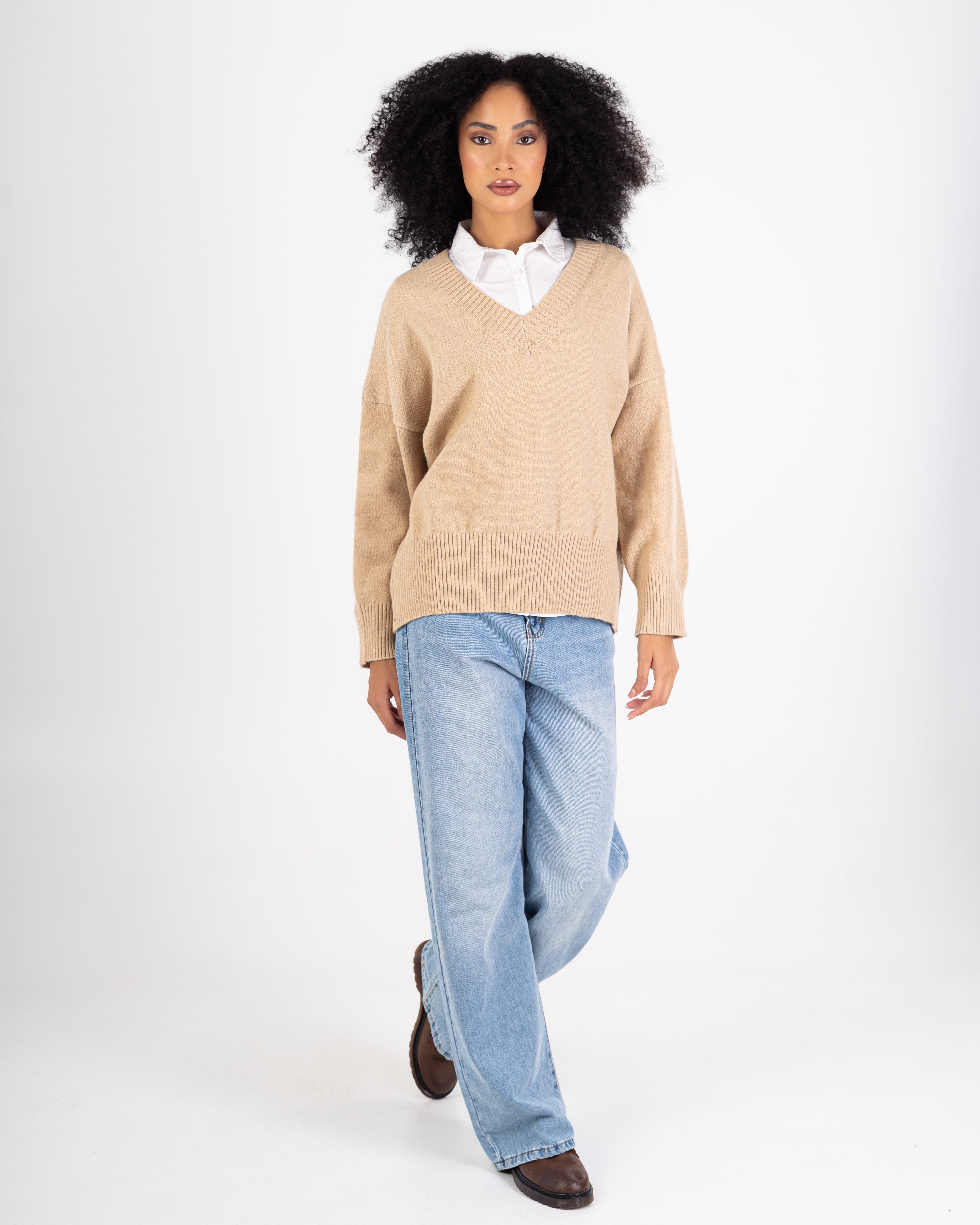 Knitwear Pullover – Plain (V-Neck)