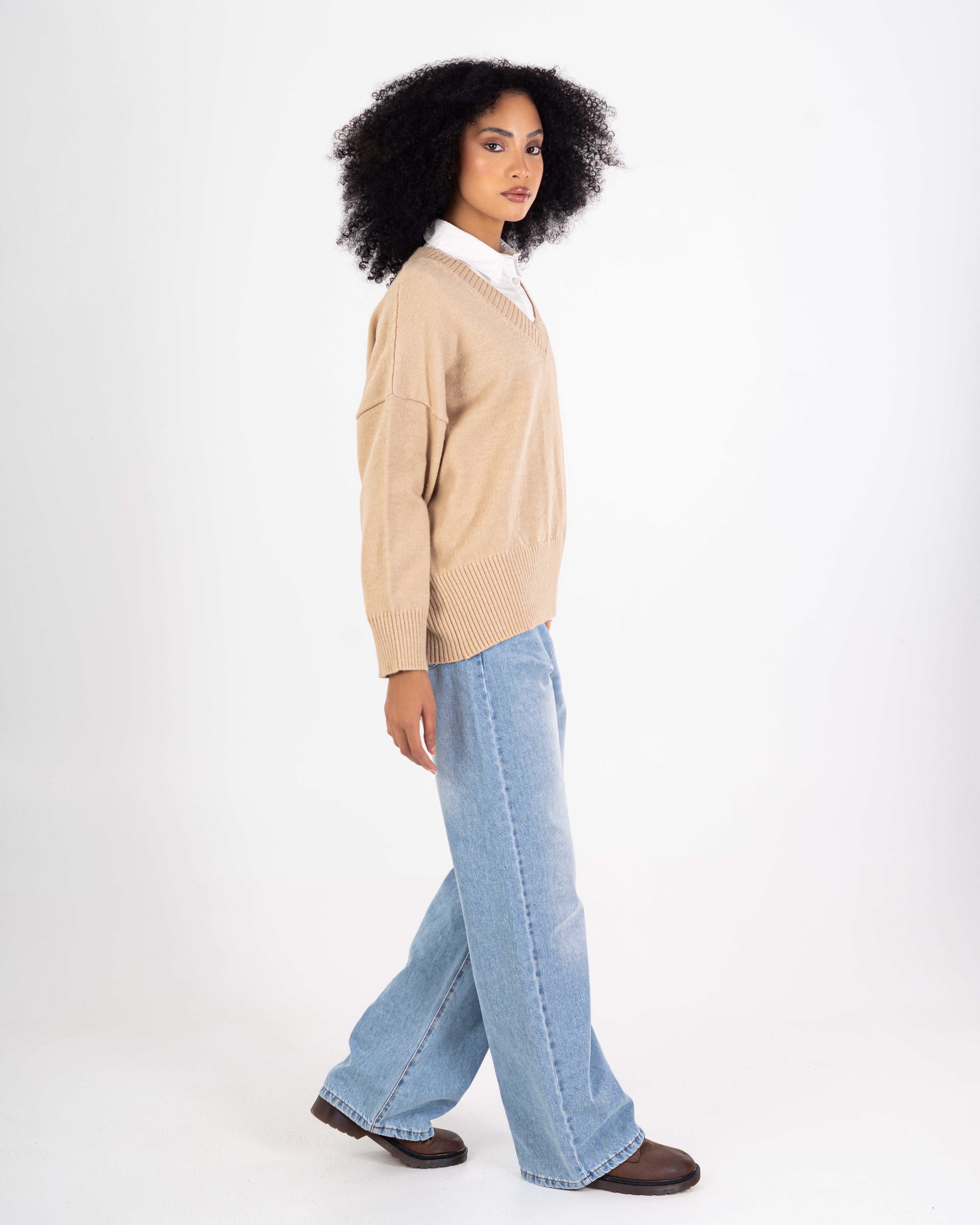 Knitwear Pullover – Plain (V-Neck)