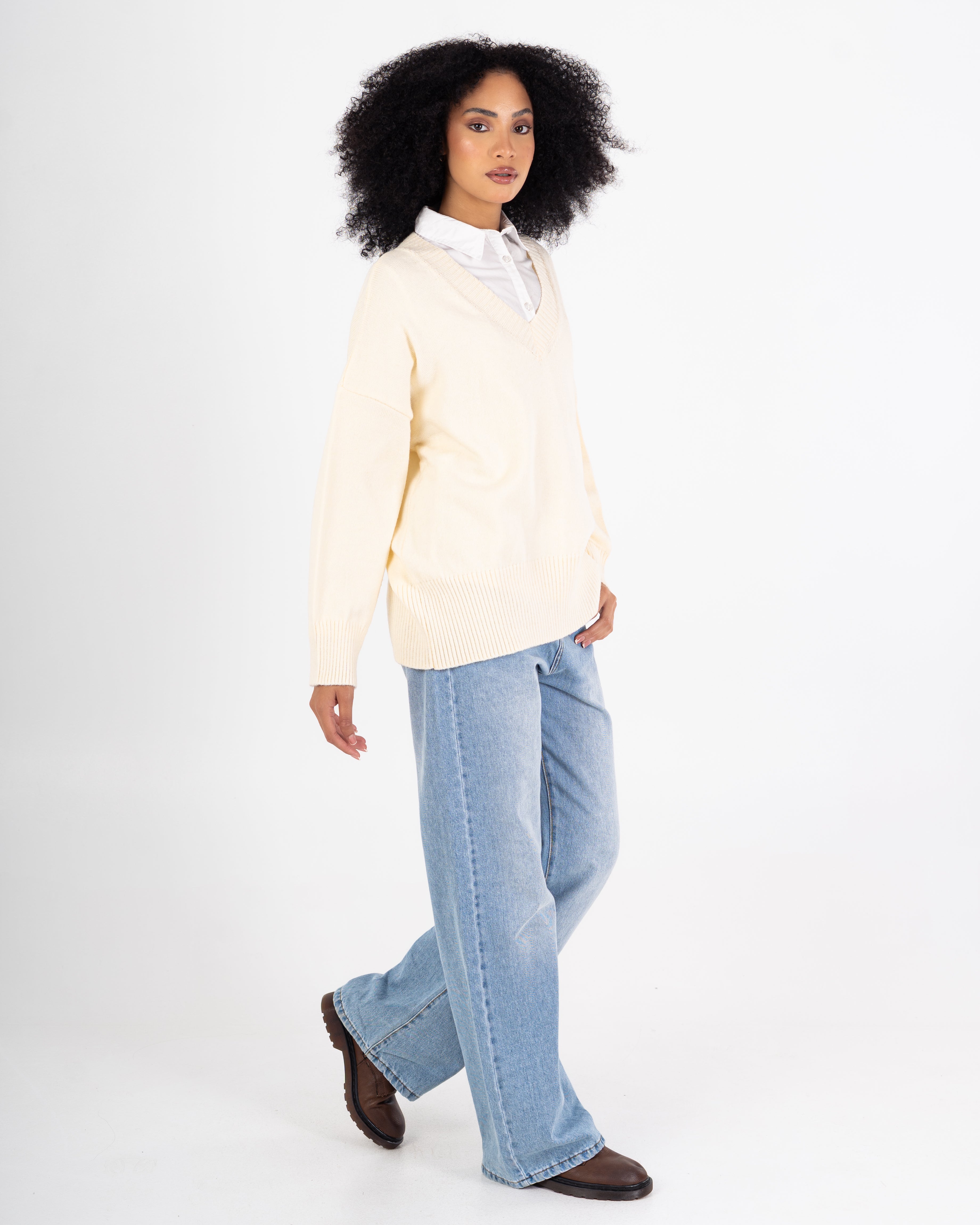 Knitwear Pullover – Plain (V-Neck)