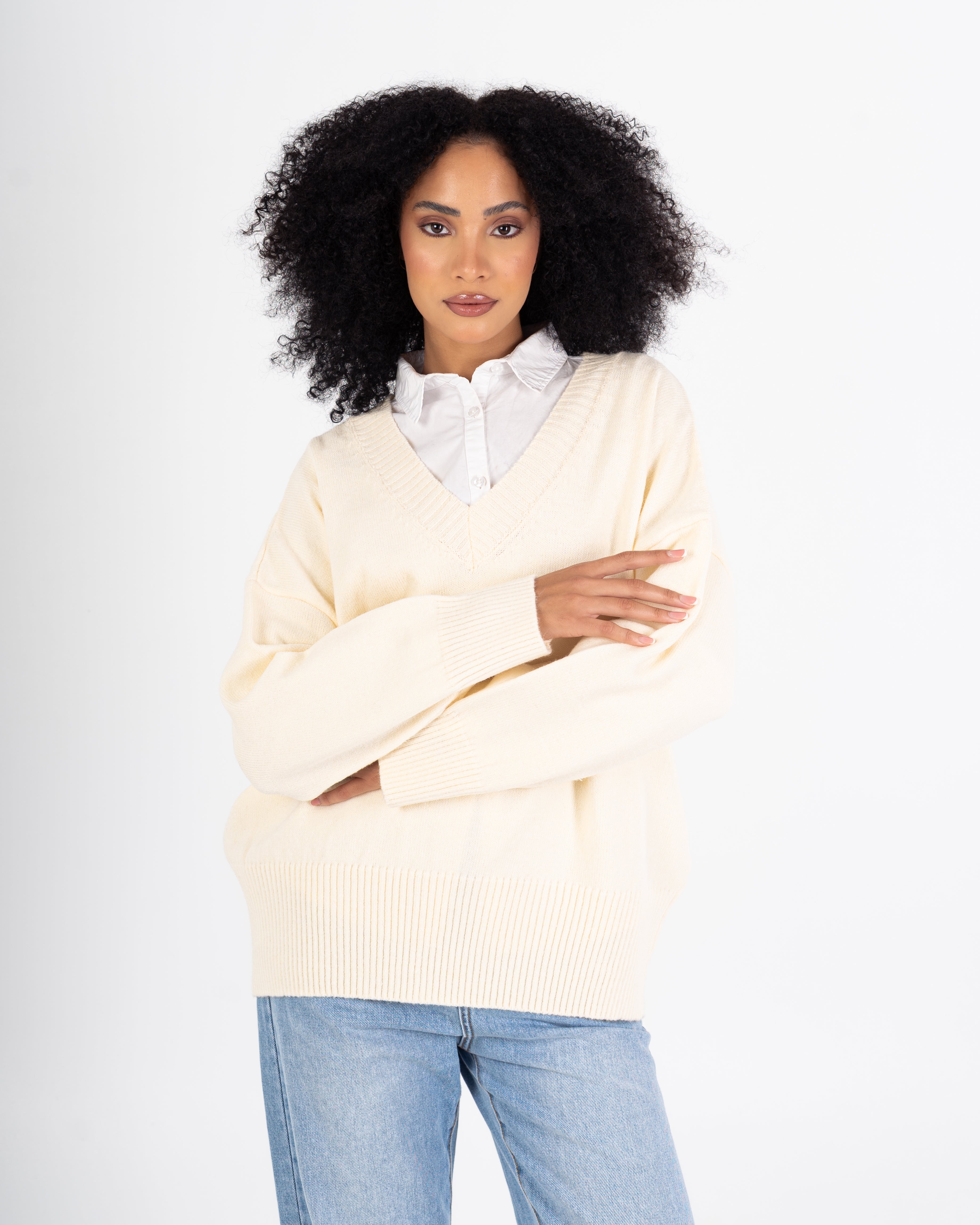 Knitwear Pullover – Plain (V-Neck)