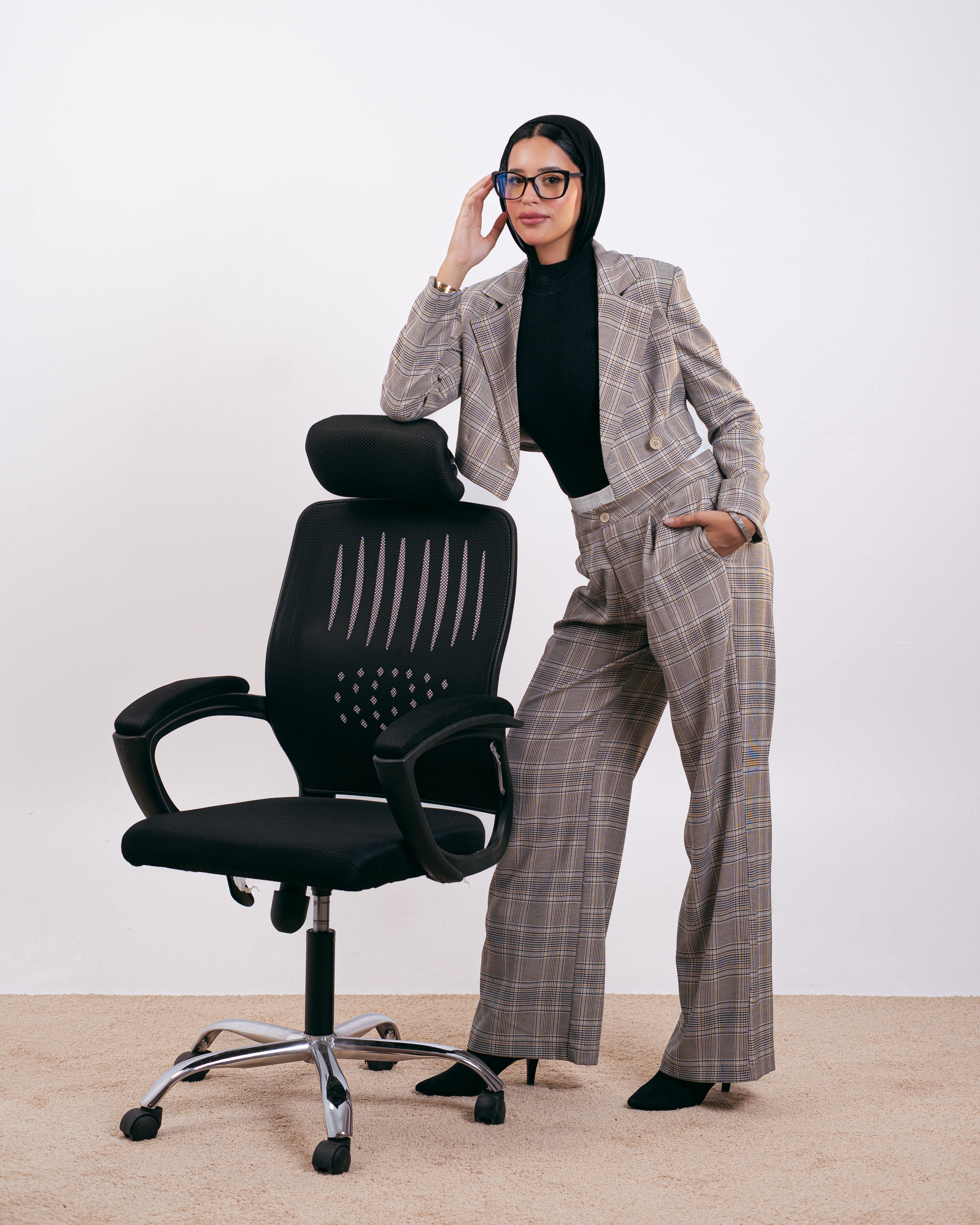 بنطلون كلاسيكي منقوش – (نقشة منقوش ومخطط)