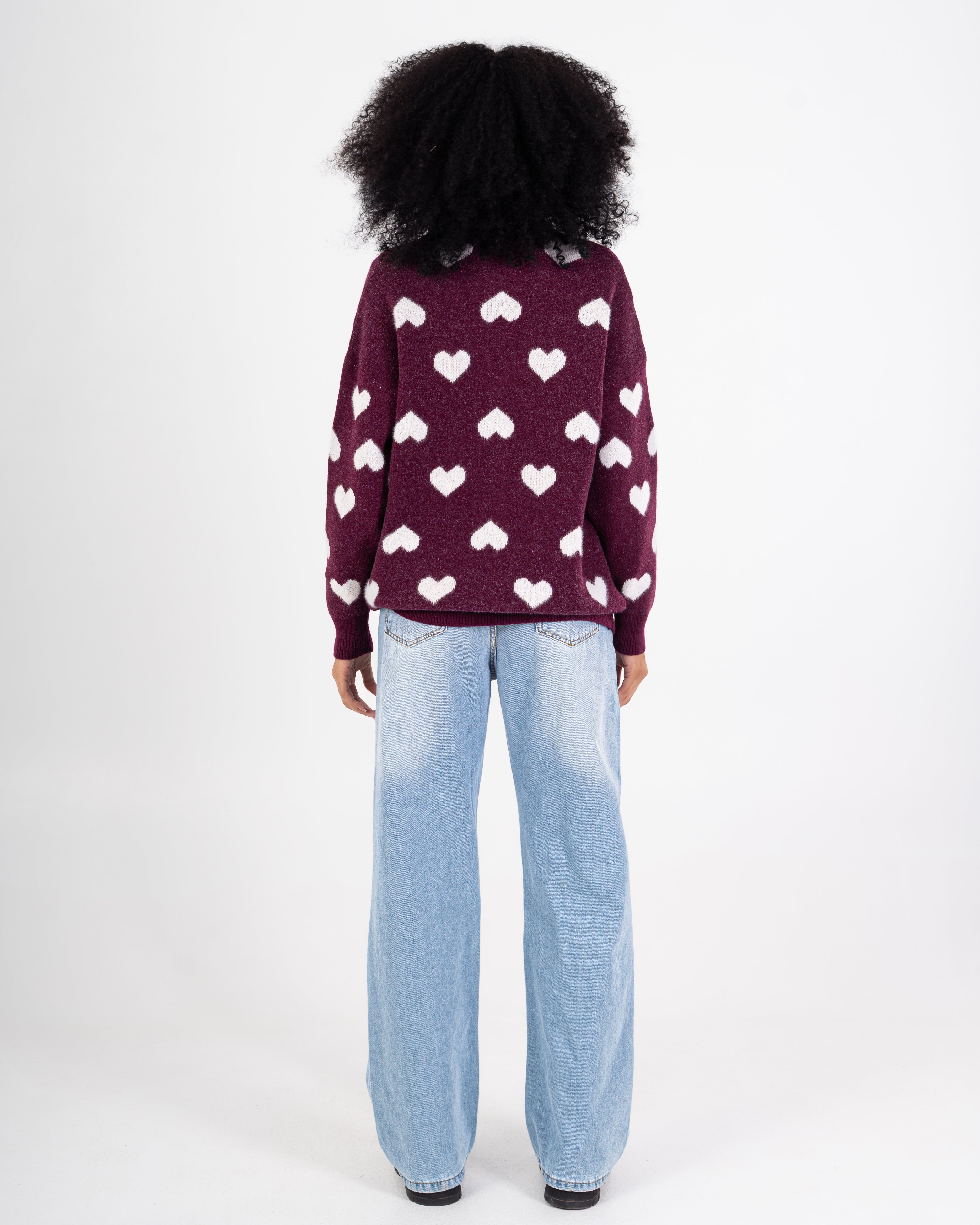 Knitwear Cardigan – Heart Pattern