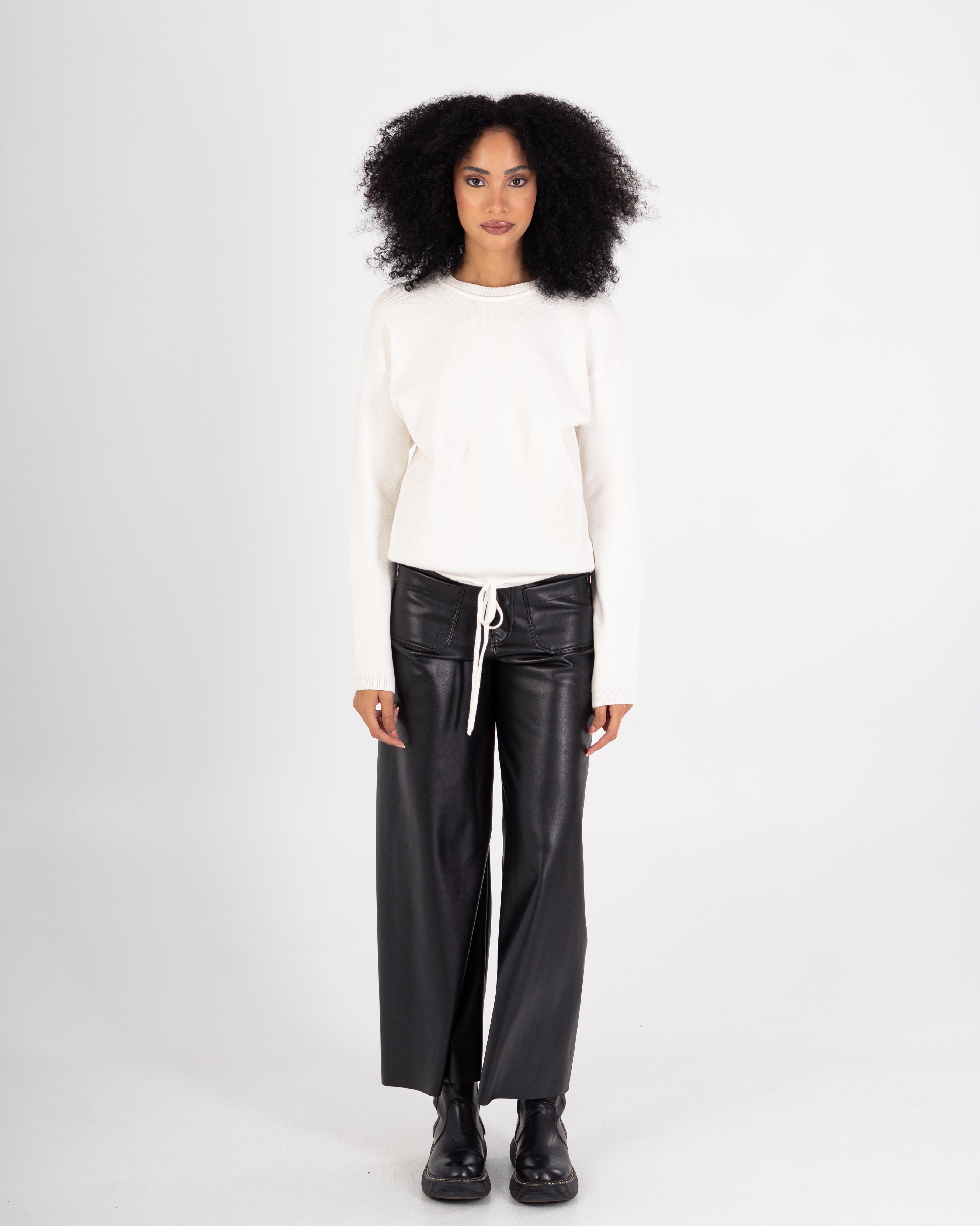 Basic Top – Plain With Waist Tie