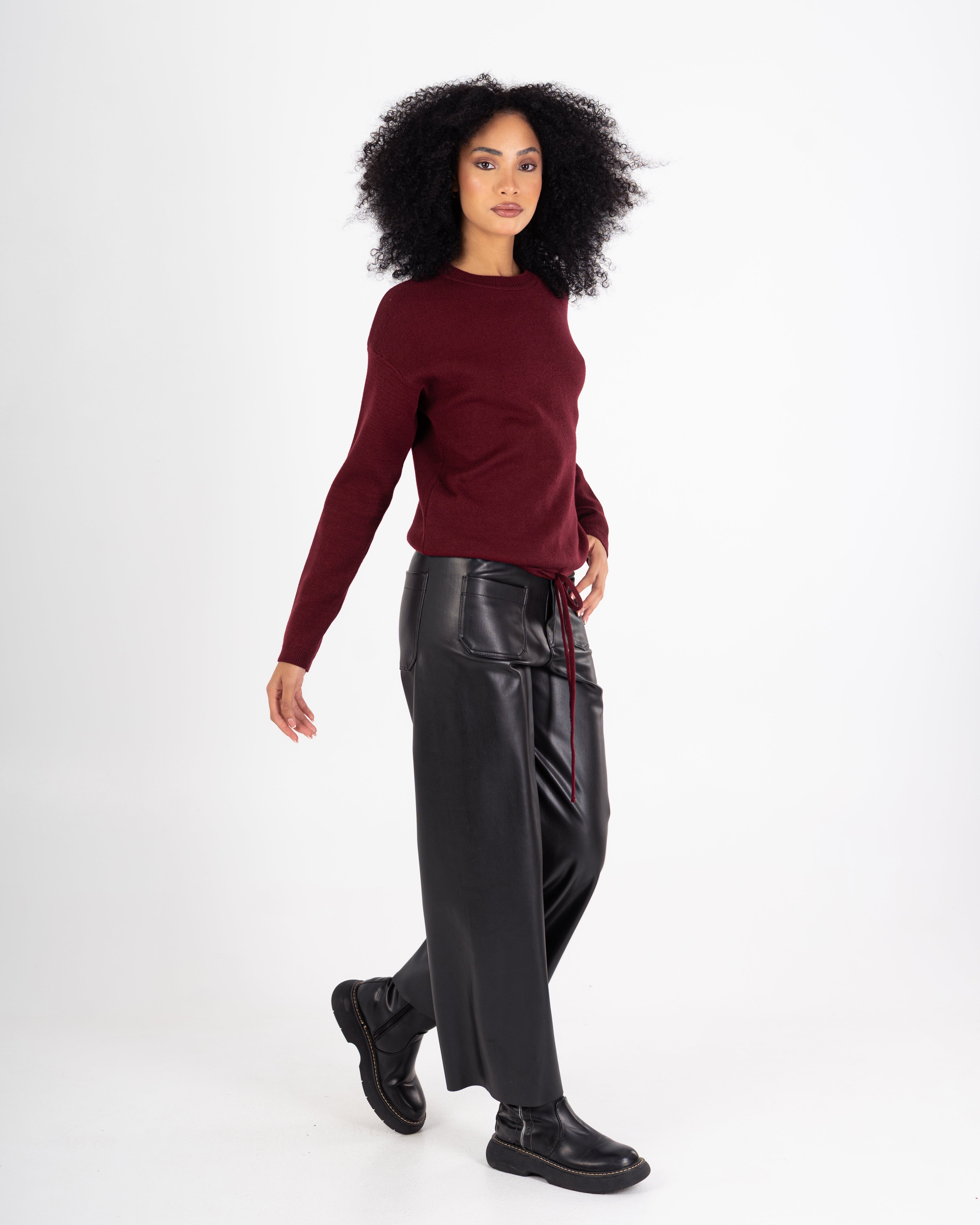 Basic Top – Plain With Waist Tie