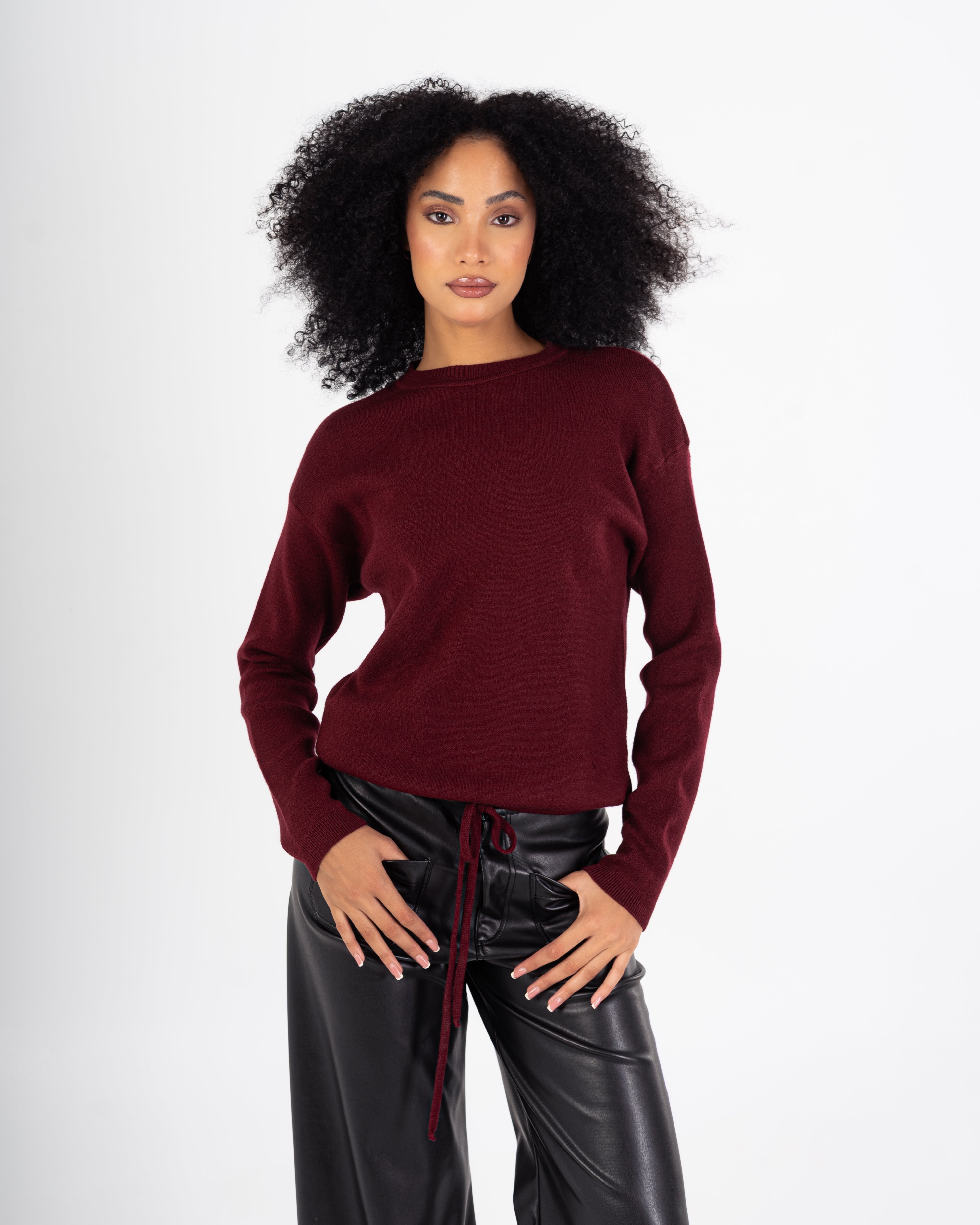 Basic Top – Plain With Waist Tie