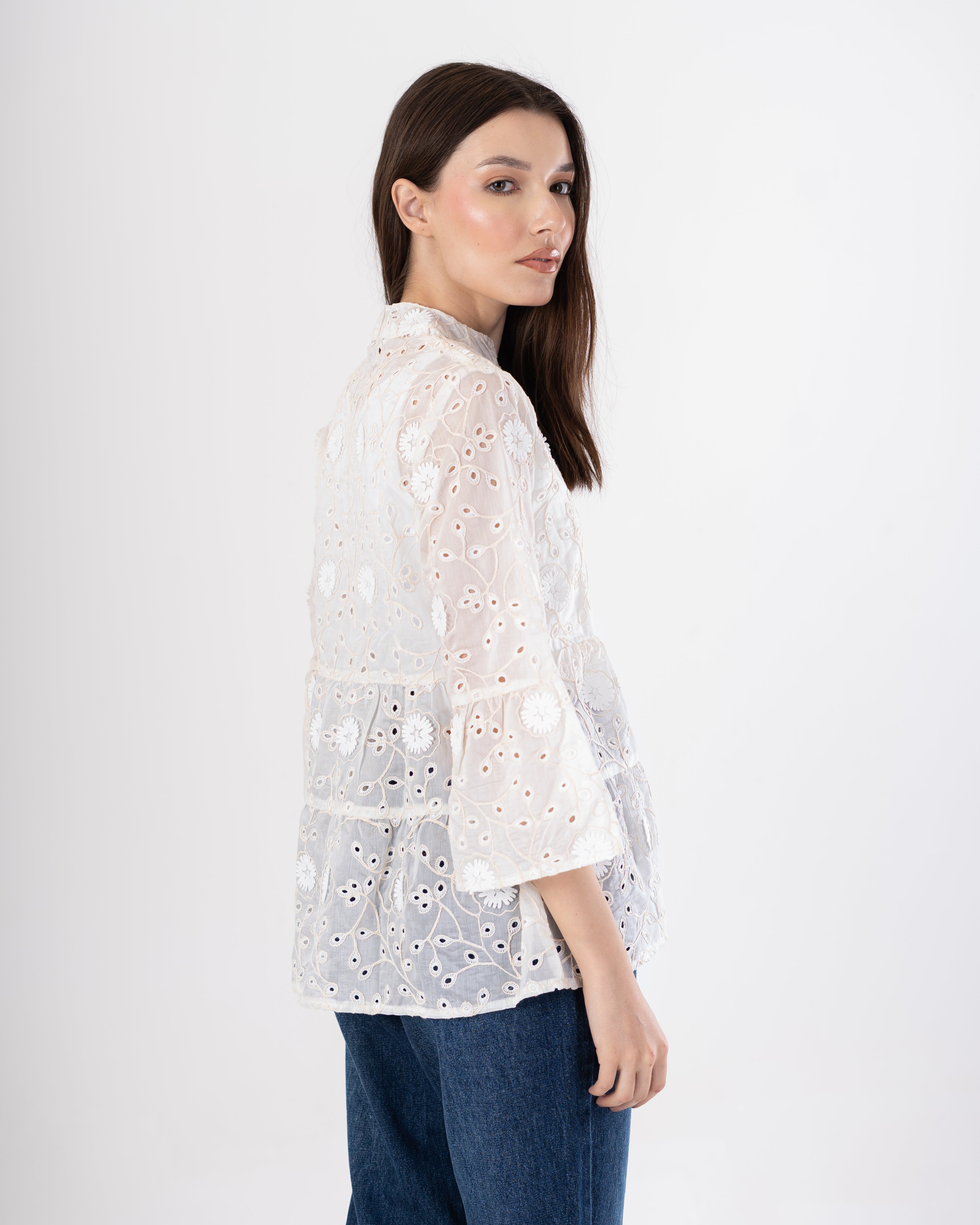 Embroidered Blouse – Floral Design