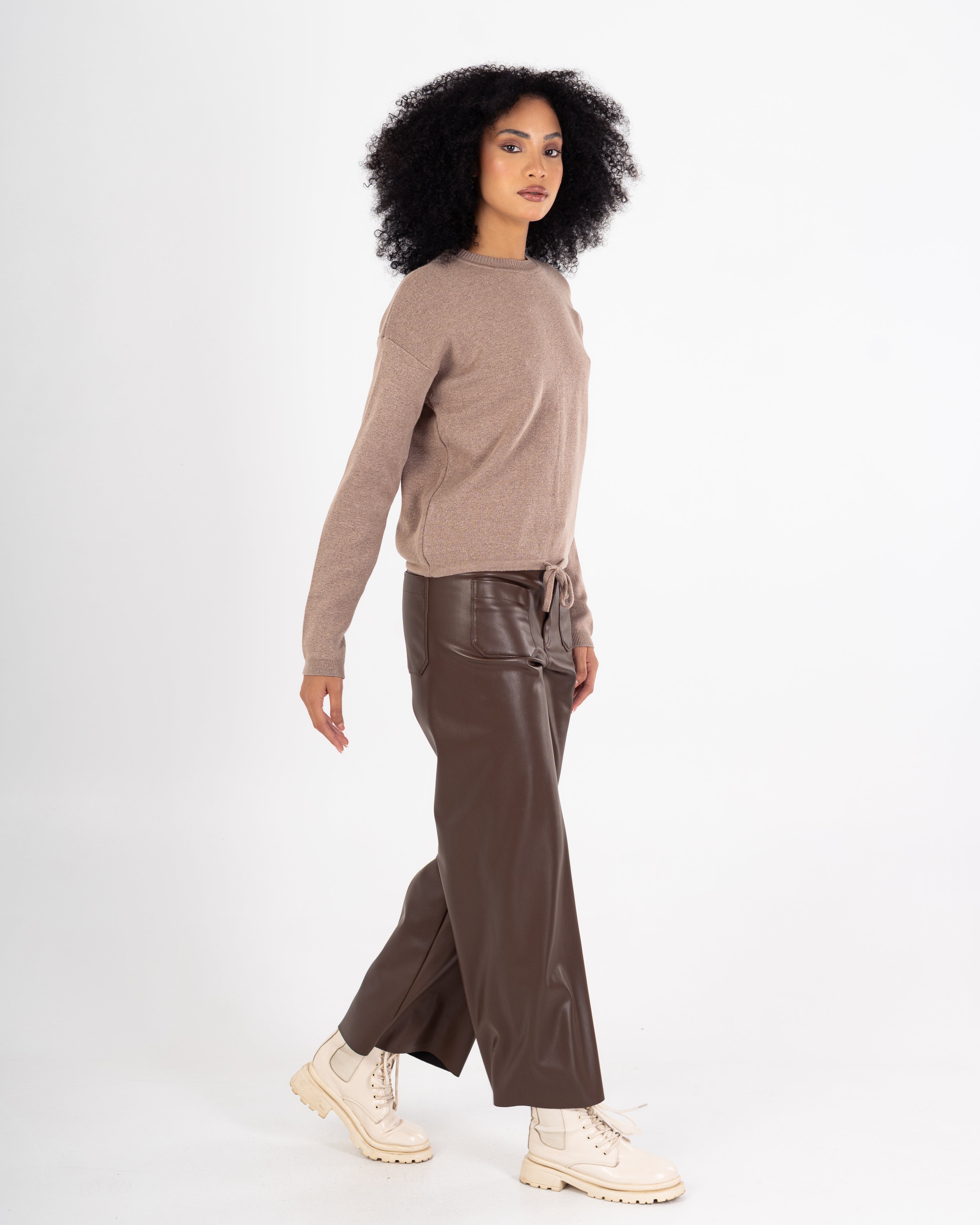 Basic Top – Plain With Waist Tie
