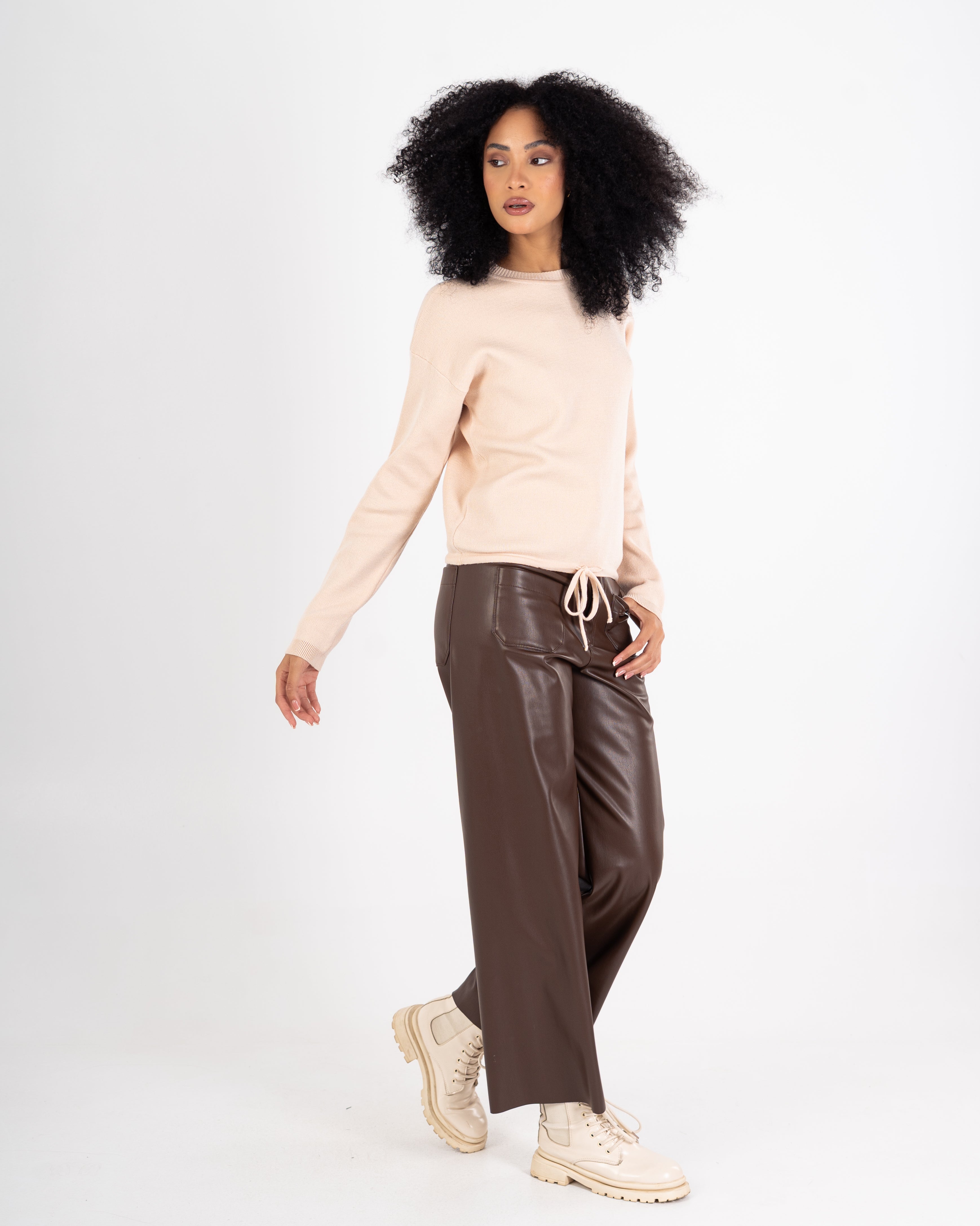 Basic Top – Plain With Waist Tie