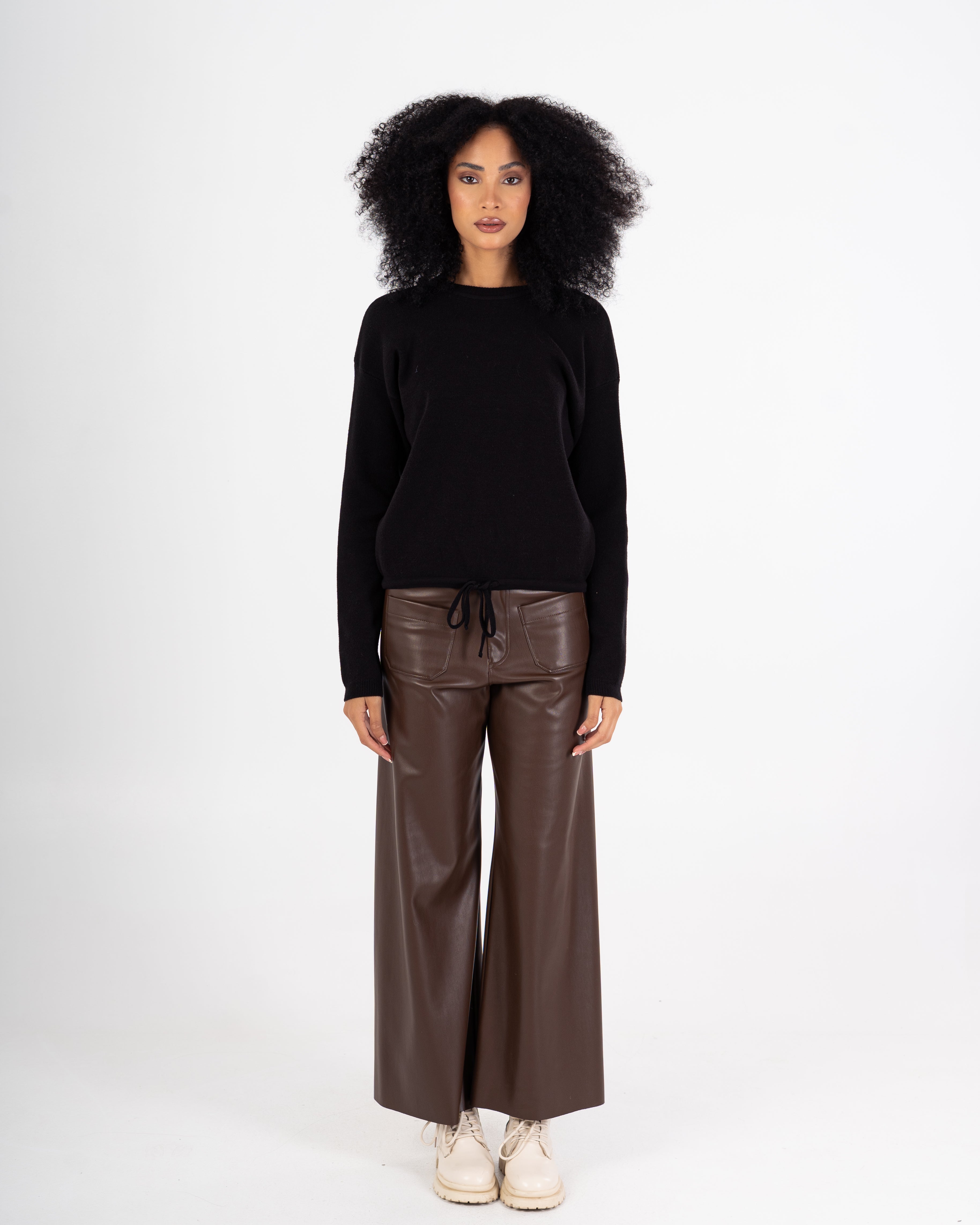 Basic Top – Plain With Waist Tie