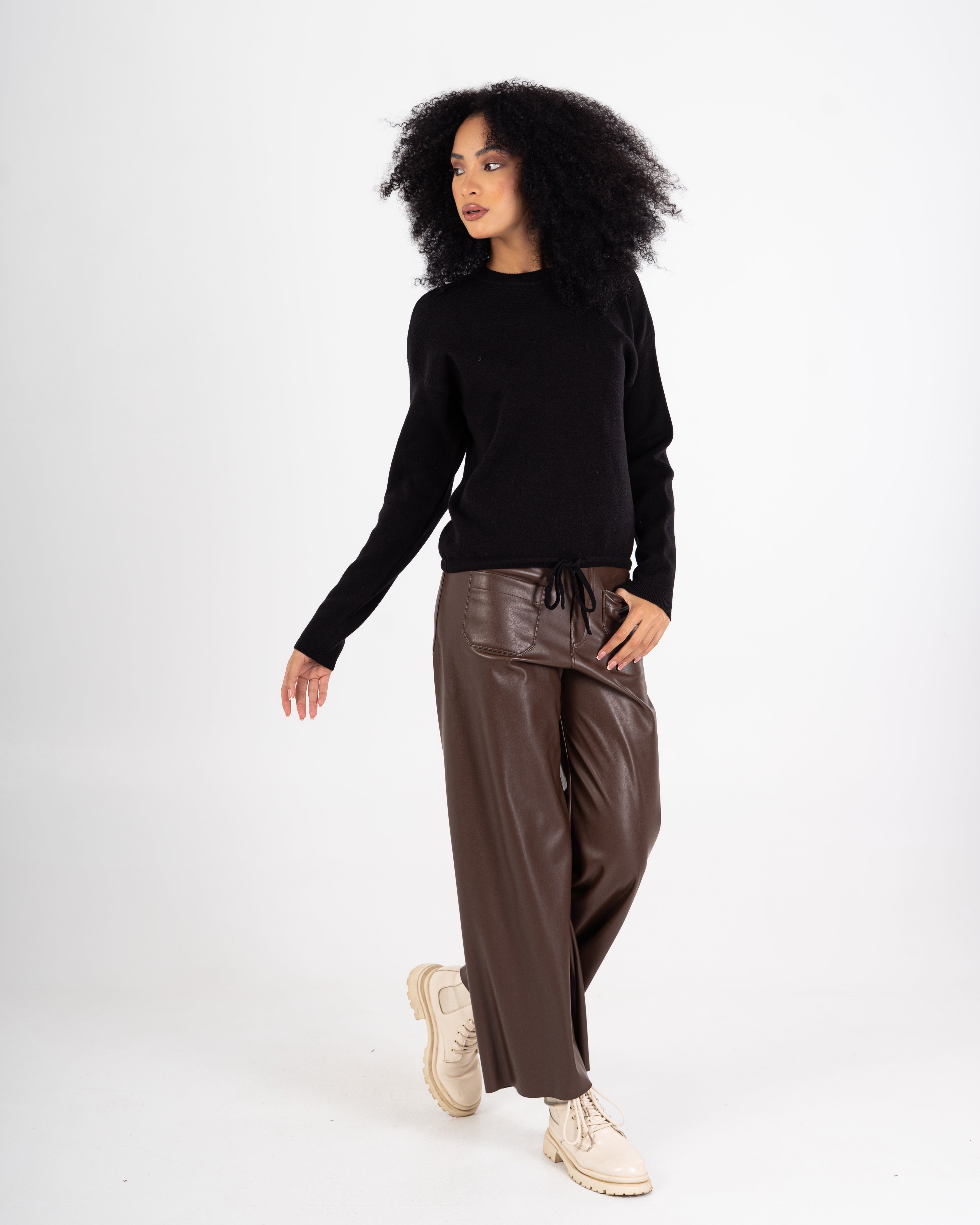 Basic Top – Plain With Waist Tie