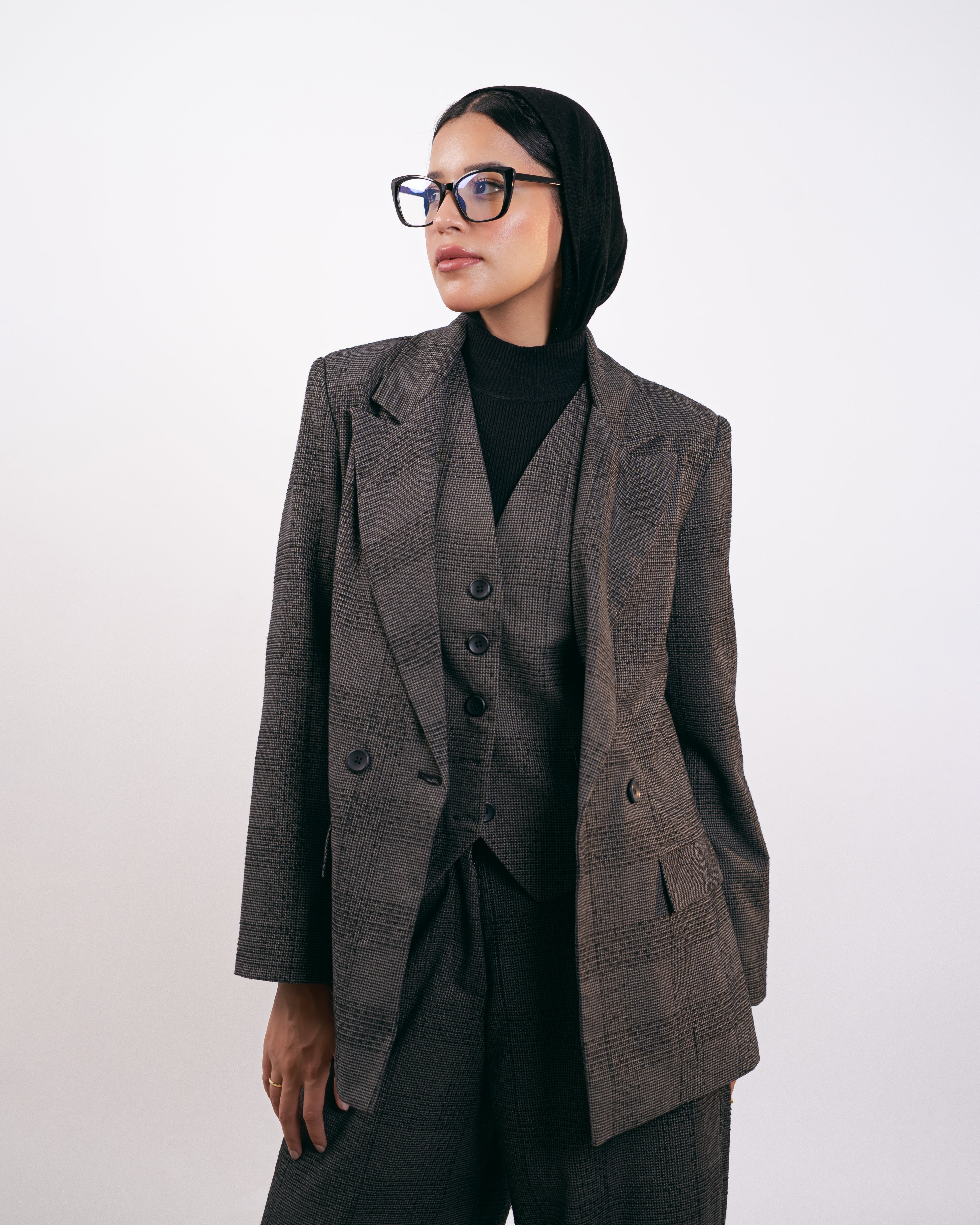 Checked Vest – Checked And Striped Pattern