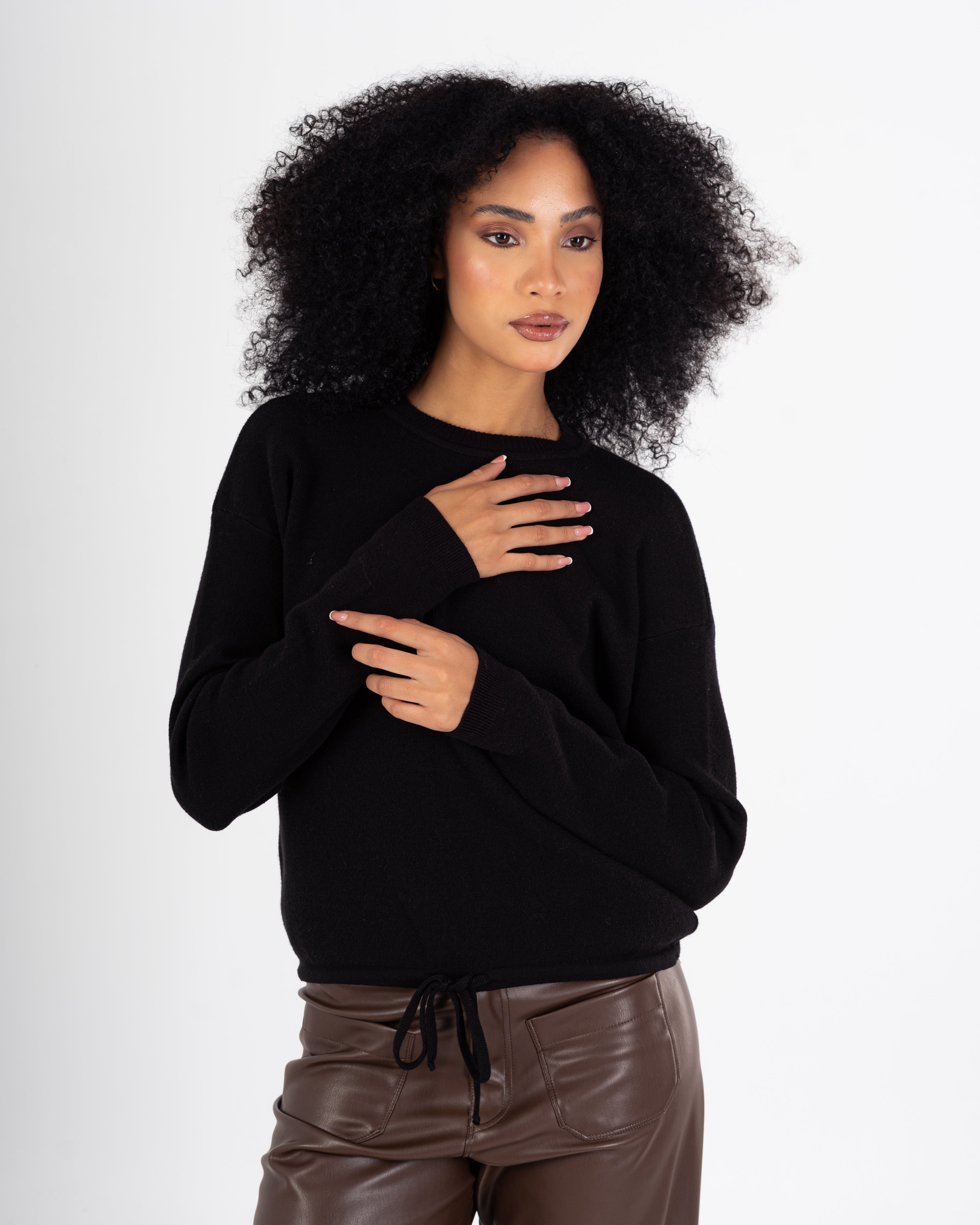 Basic Top – Plain With Waist Tie