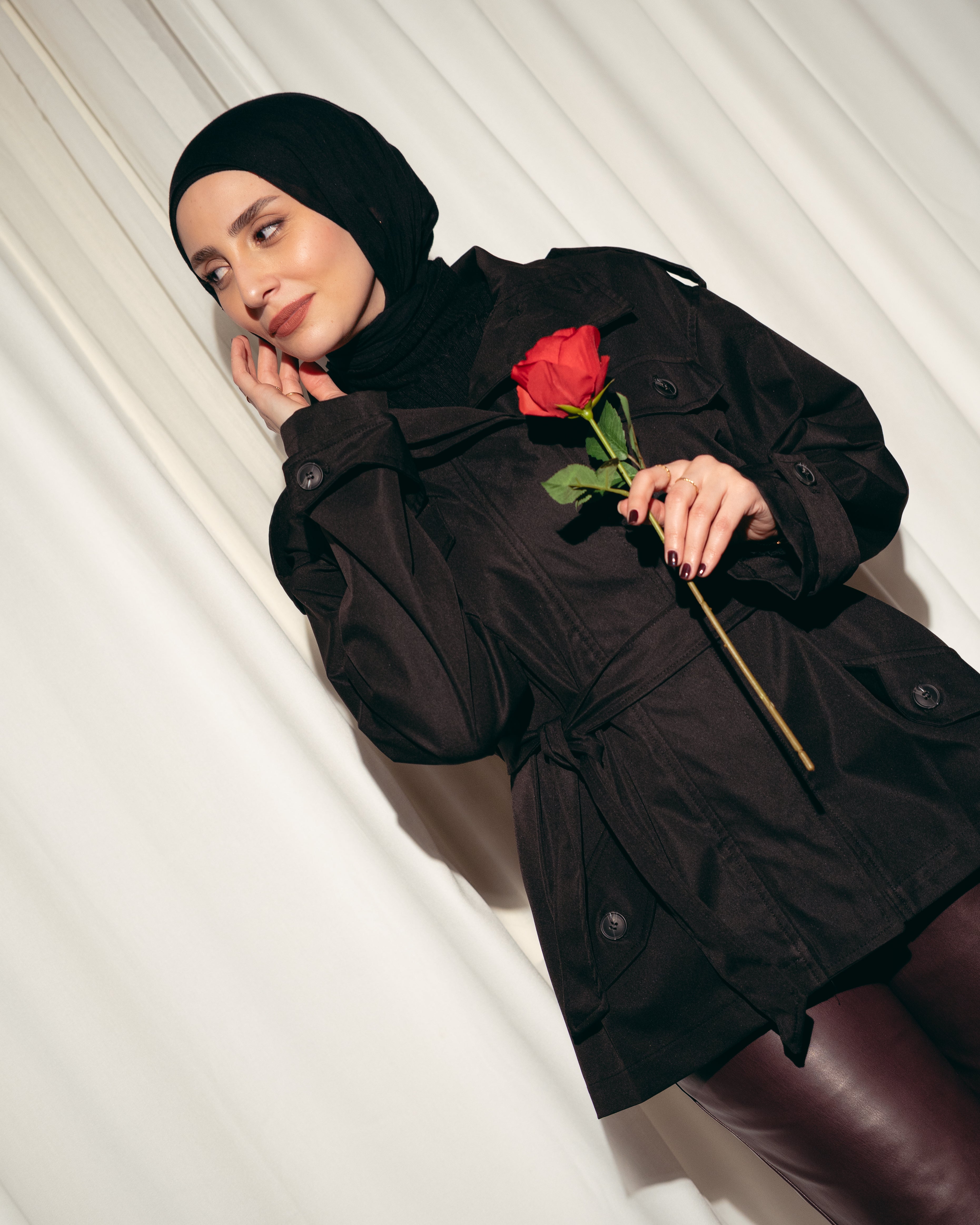 Gabardine Jacket – With Belt (Pockets, Plain)