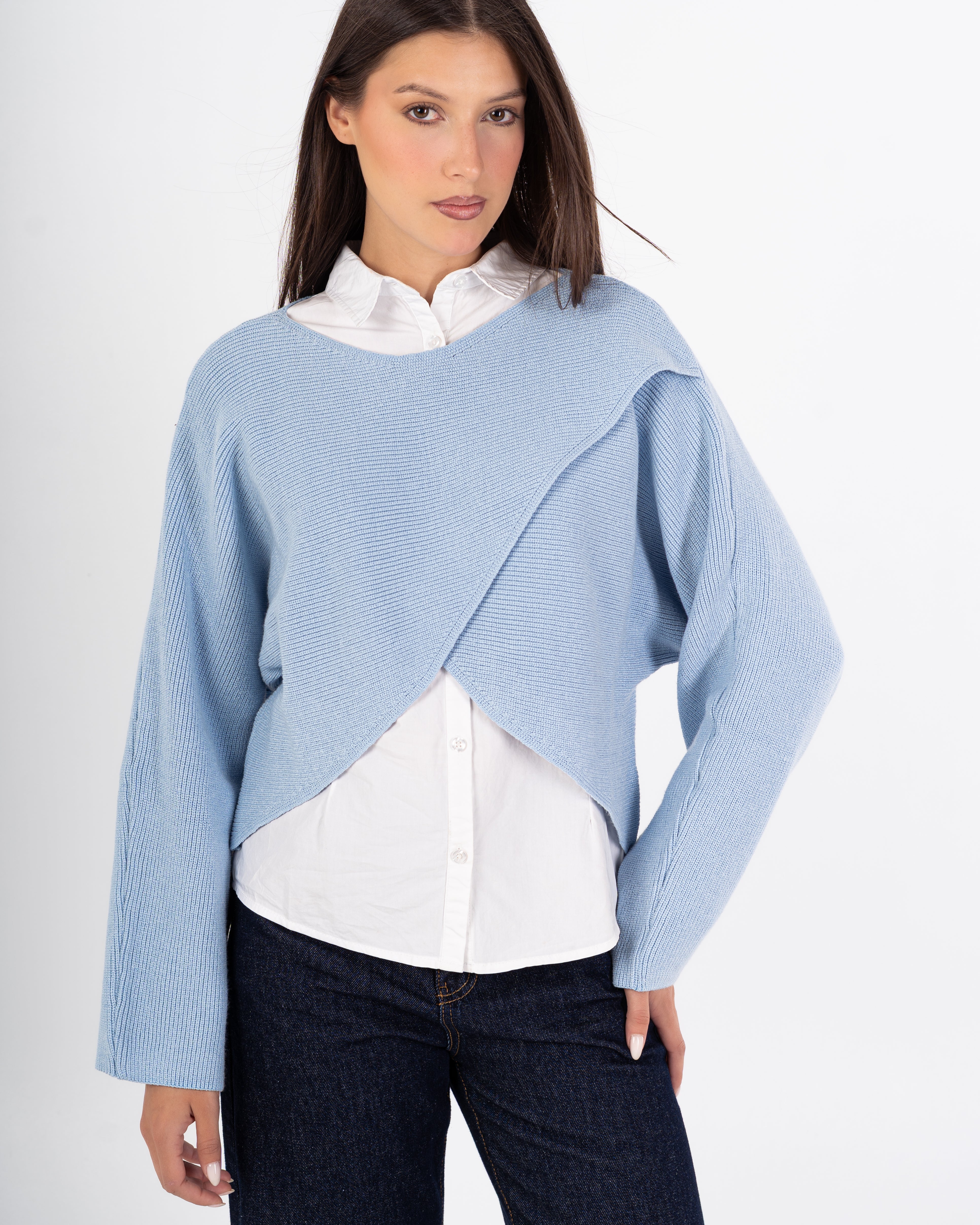 Knitwear Pullover – X-Pattern (Plain)