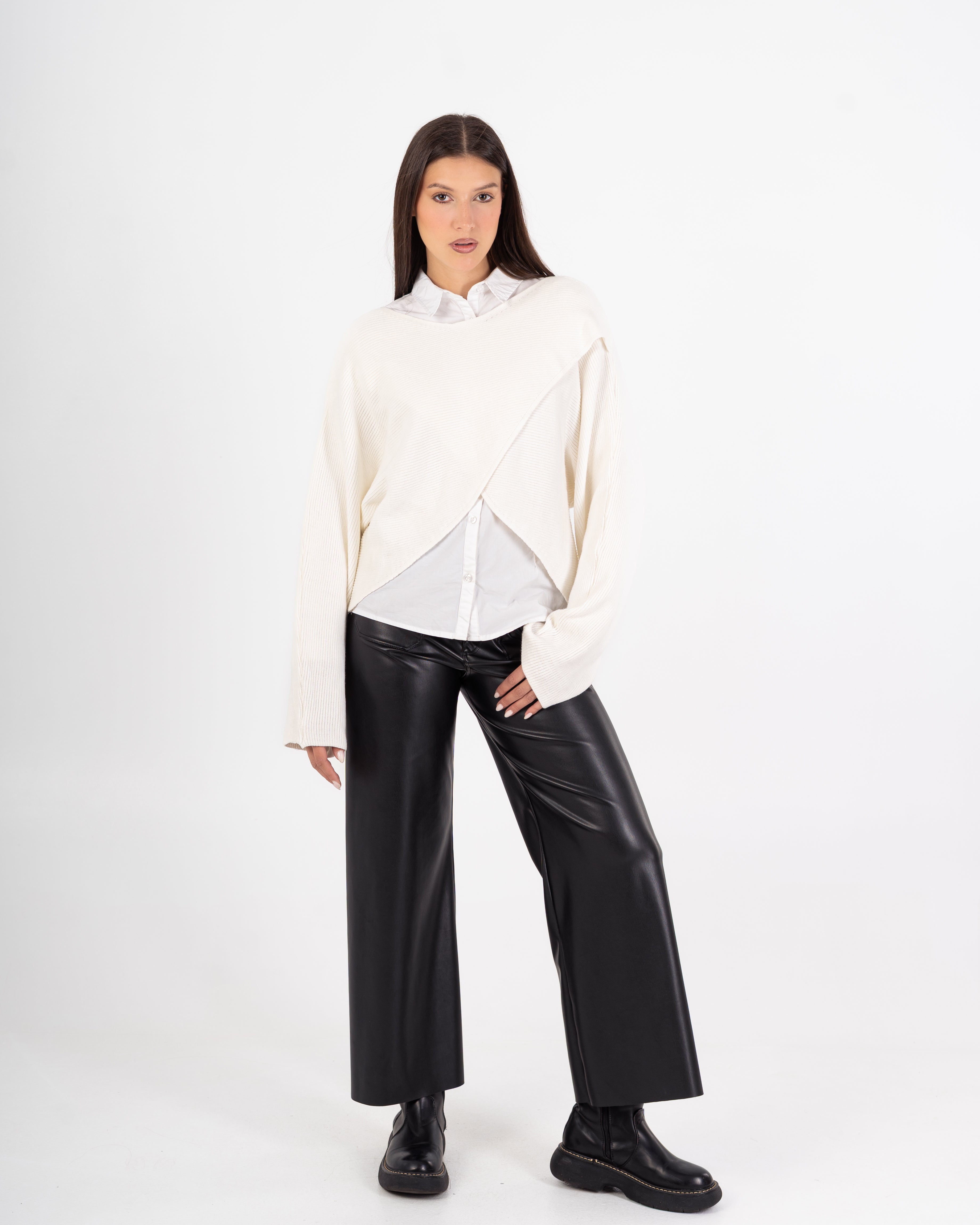 Knitwear Pullover – X-Pattern (Plain)