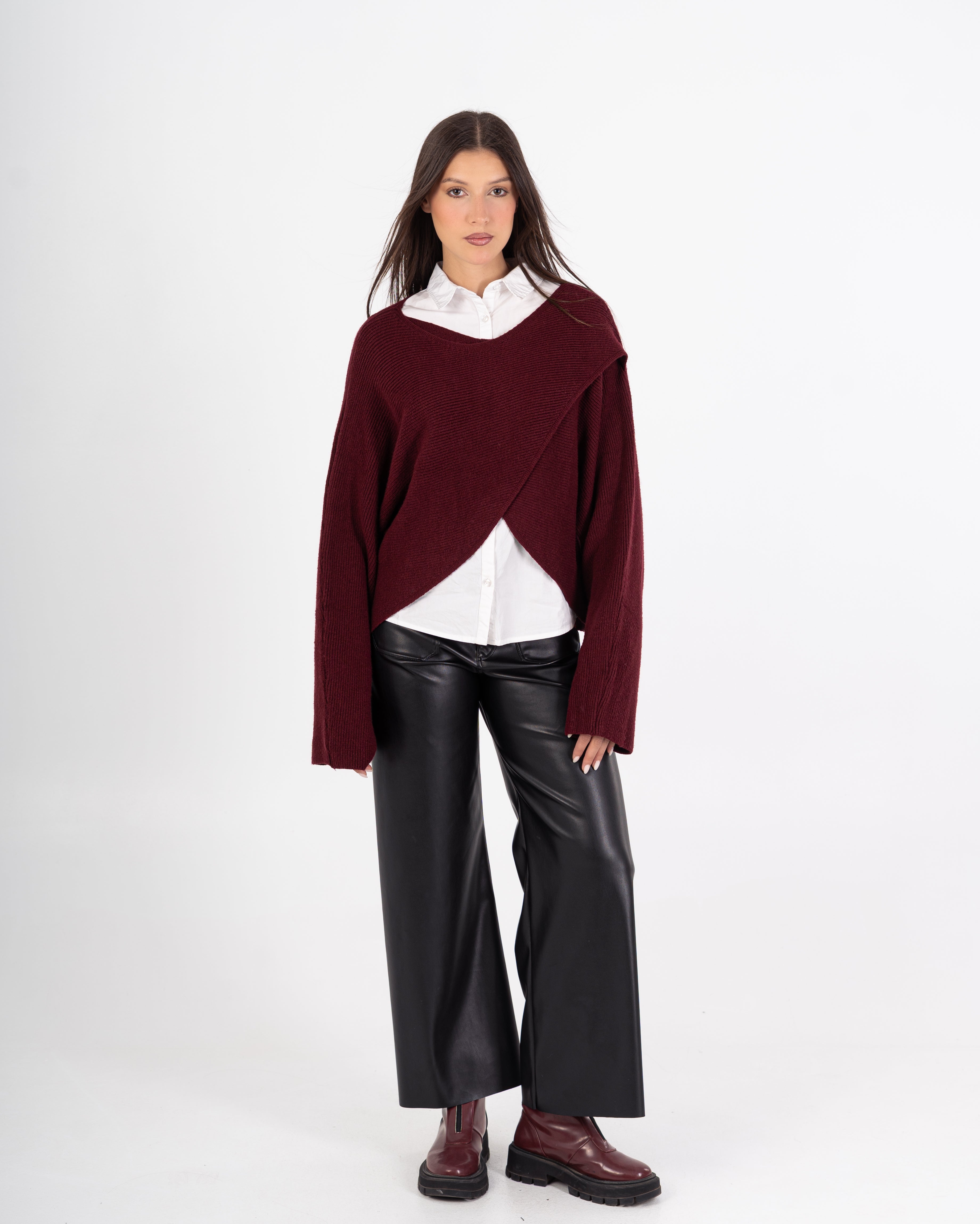 Knitwear Pullover – X-Pattern (Plain)