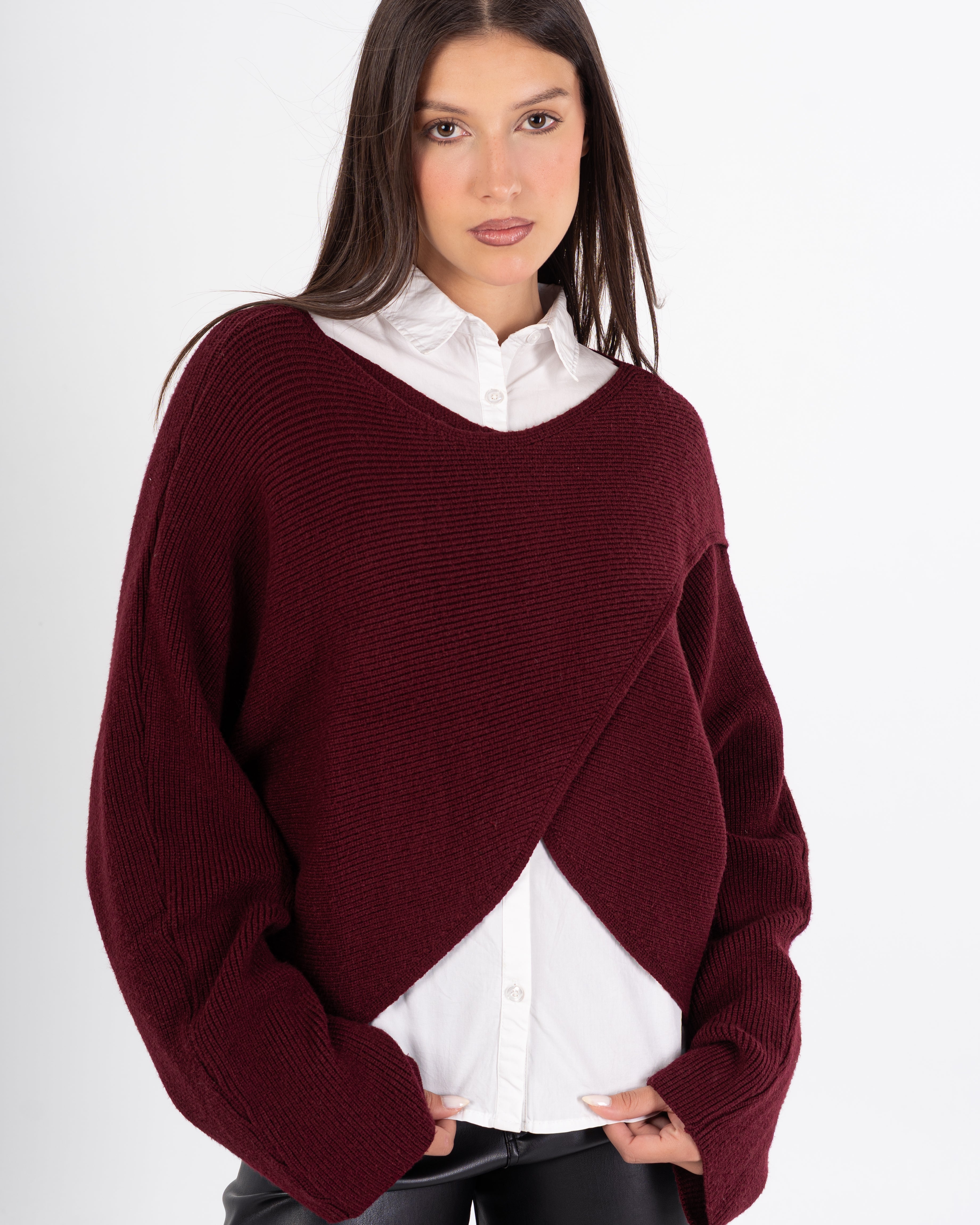 Knitwear Pullover – X-Pattern (Plain)