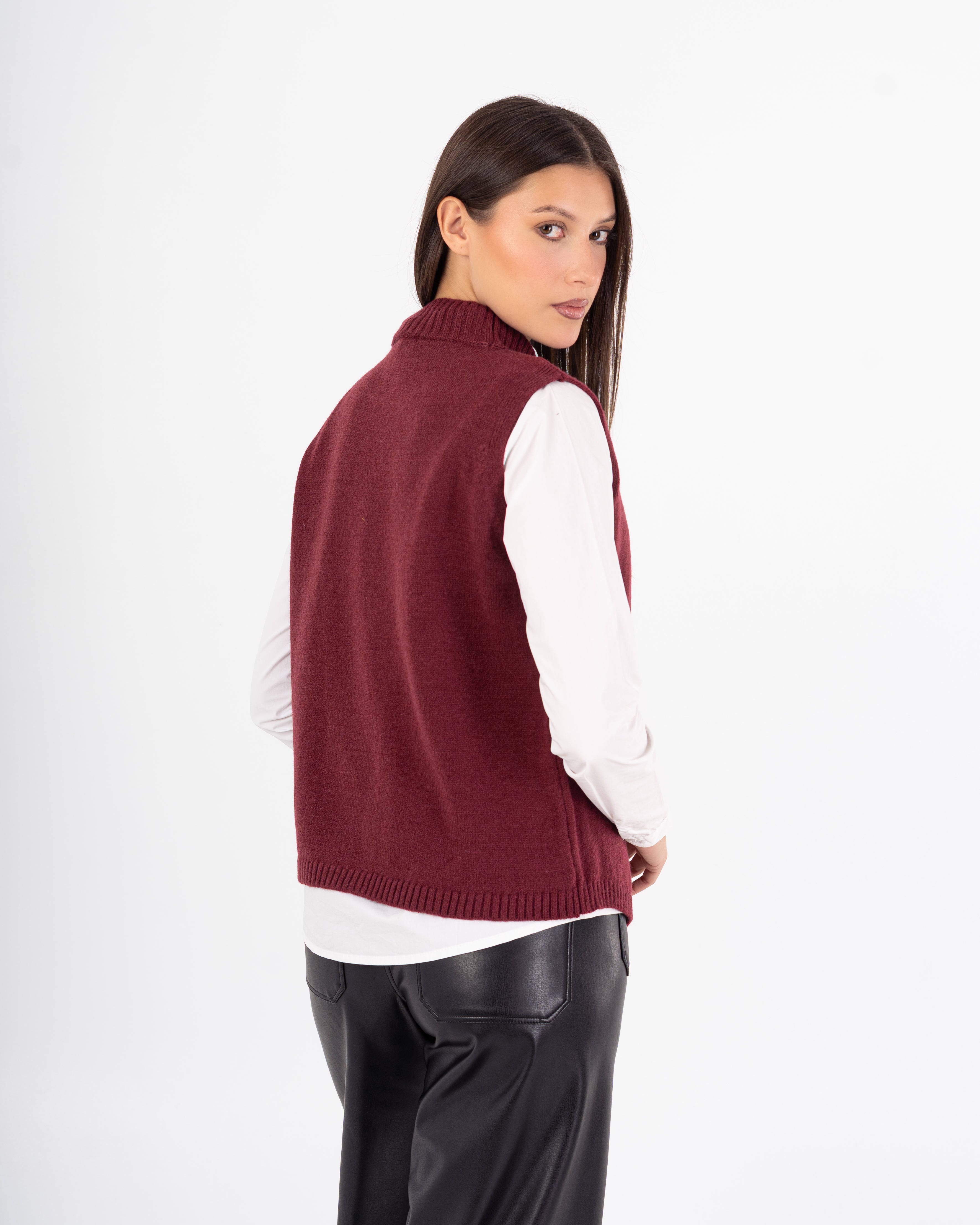 Knitwear Vest – Plain Wide Neck (Multi Colors)