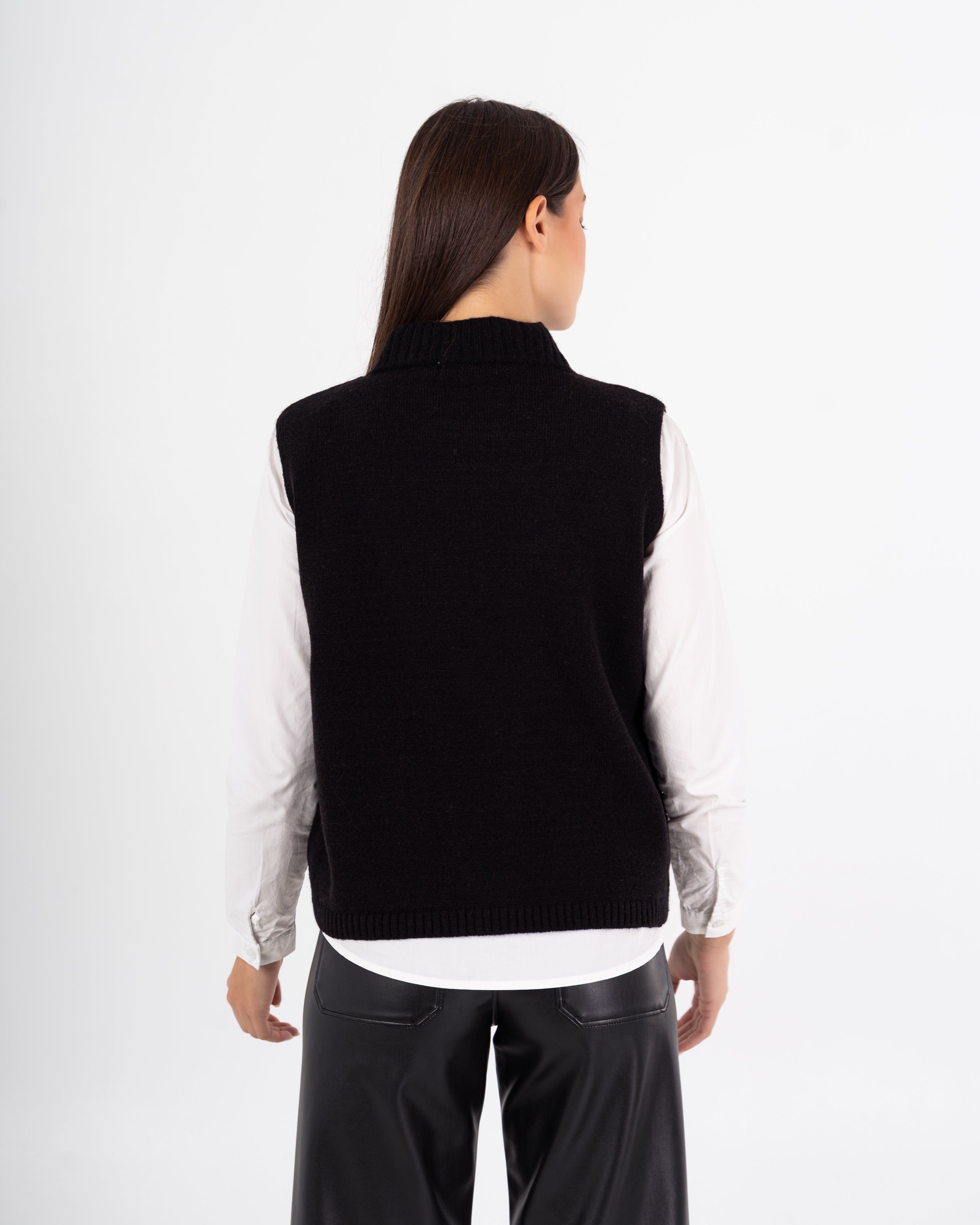 Knitwear Vest – Plain Wide Neck (Multi Colors)
