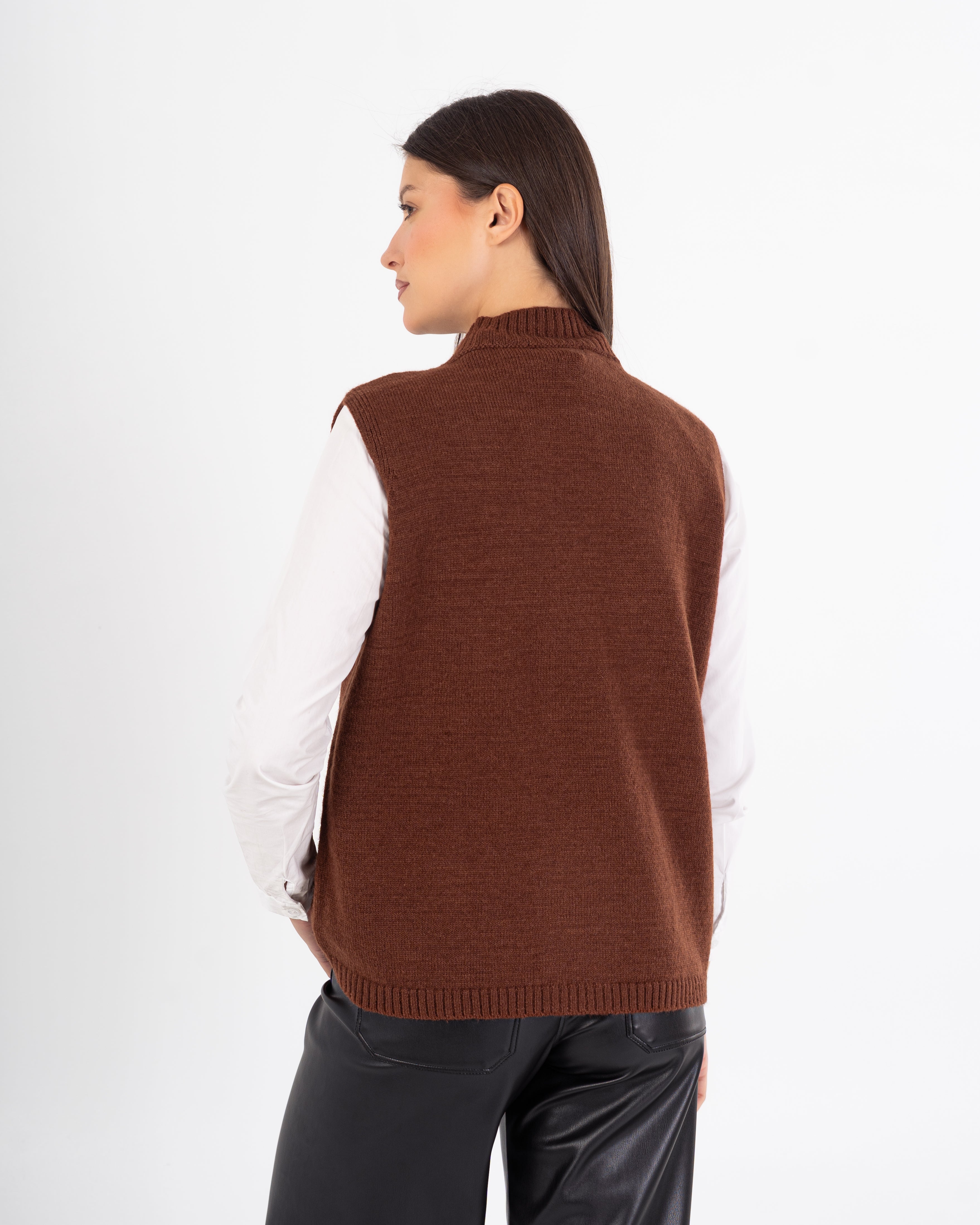 Knitwear Vest – Plain Wide Neck (Multi Colors)