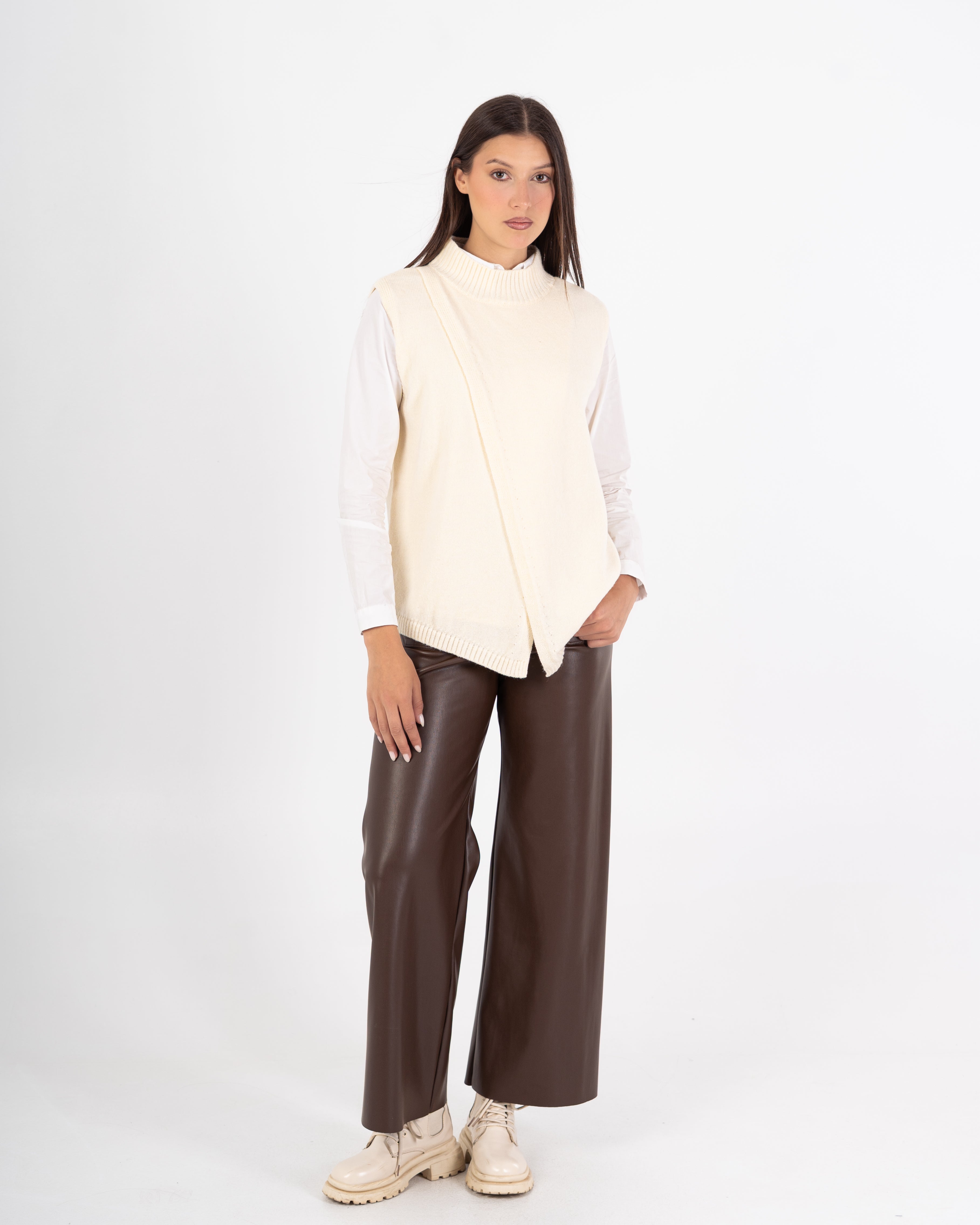 Knitwear Vest – Plain Wide Neck (Multi Colors)