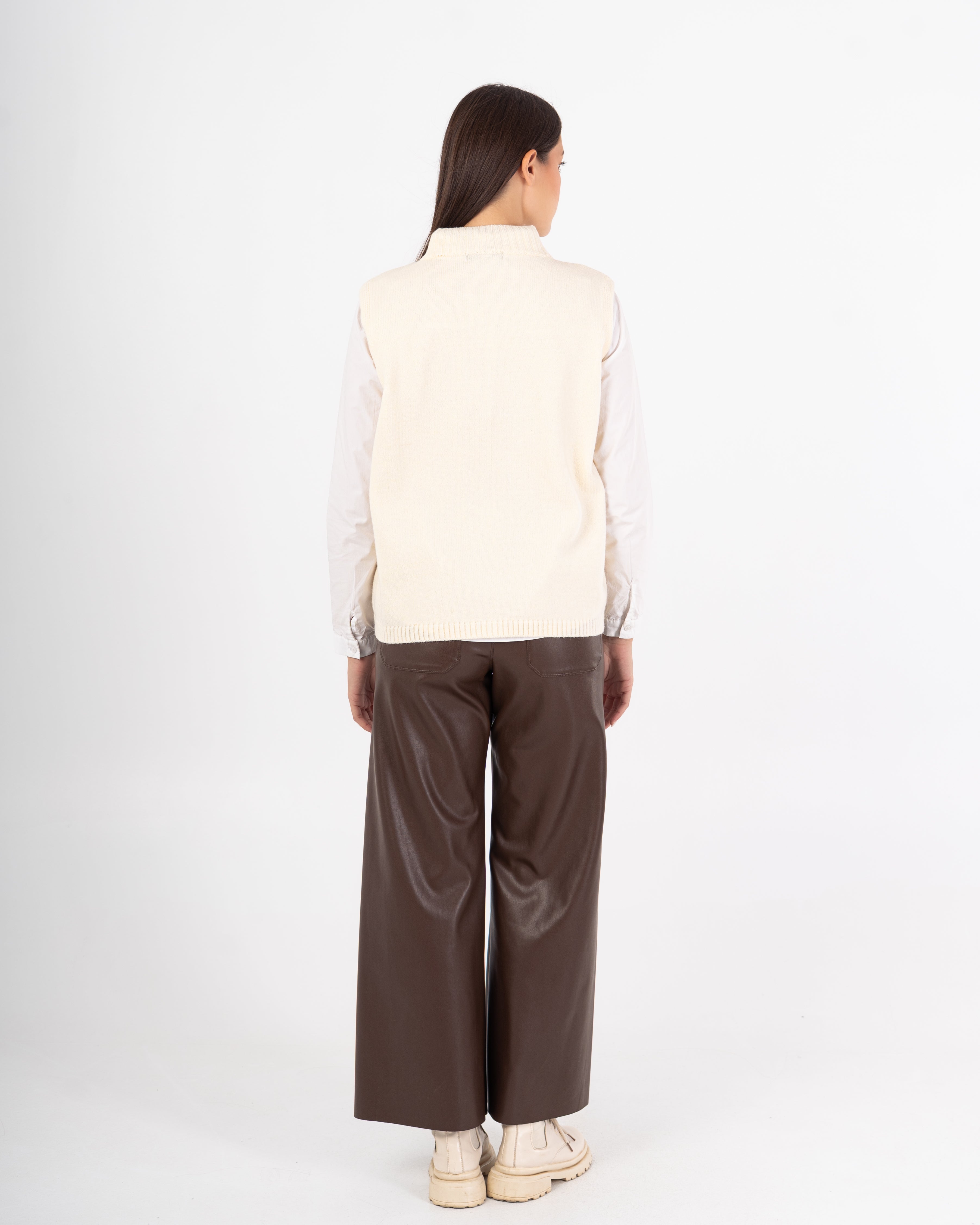 Knitwear Vest – Plain Wide Neck (Multi Colors)