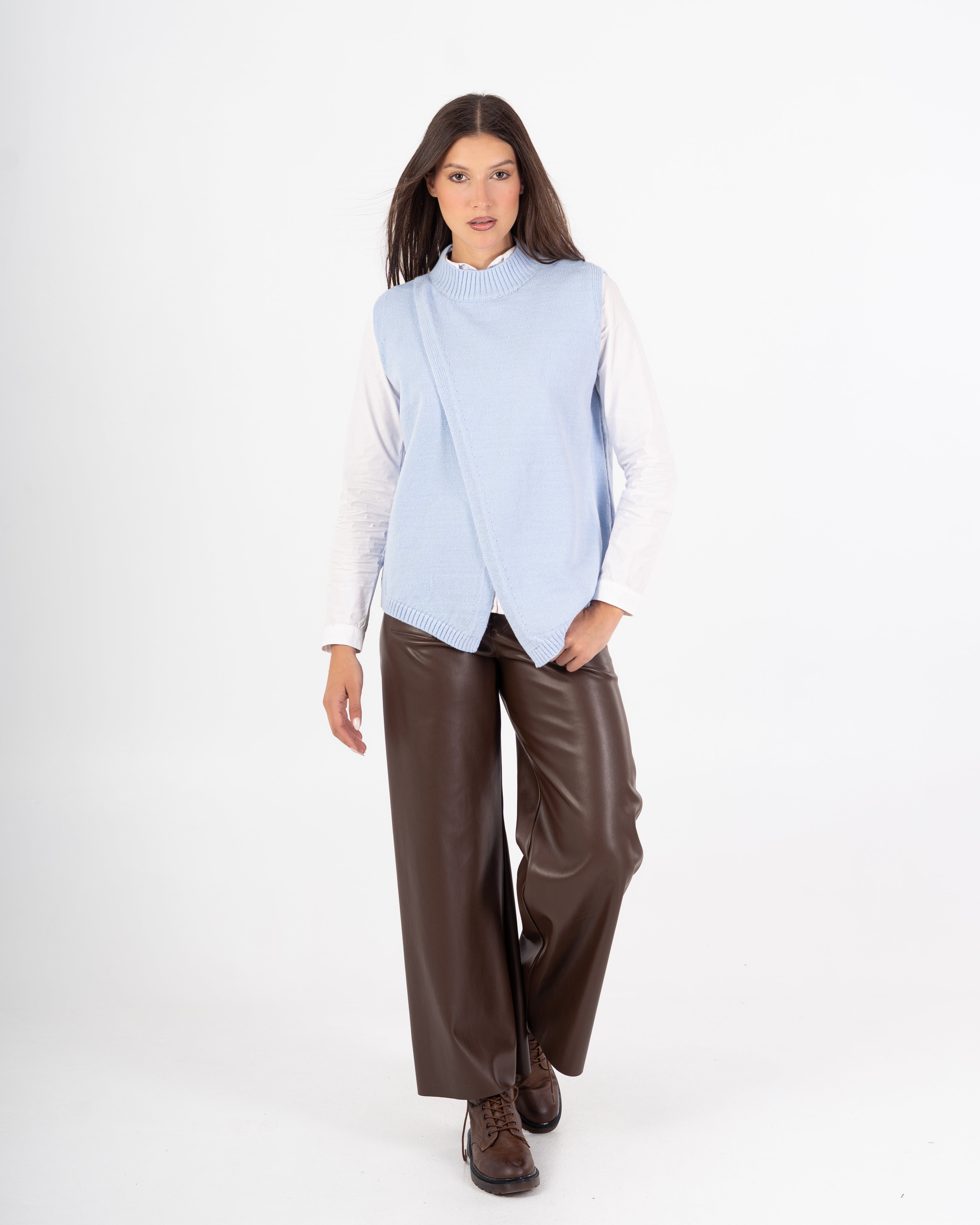 Knitwear Vest – Plain Wide Neck (Multi Colors)