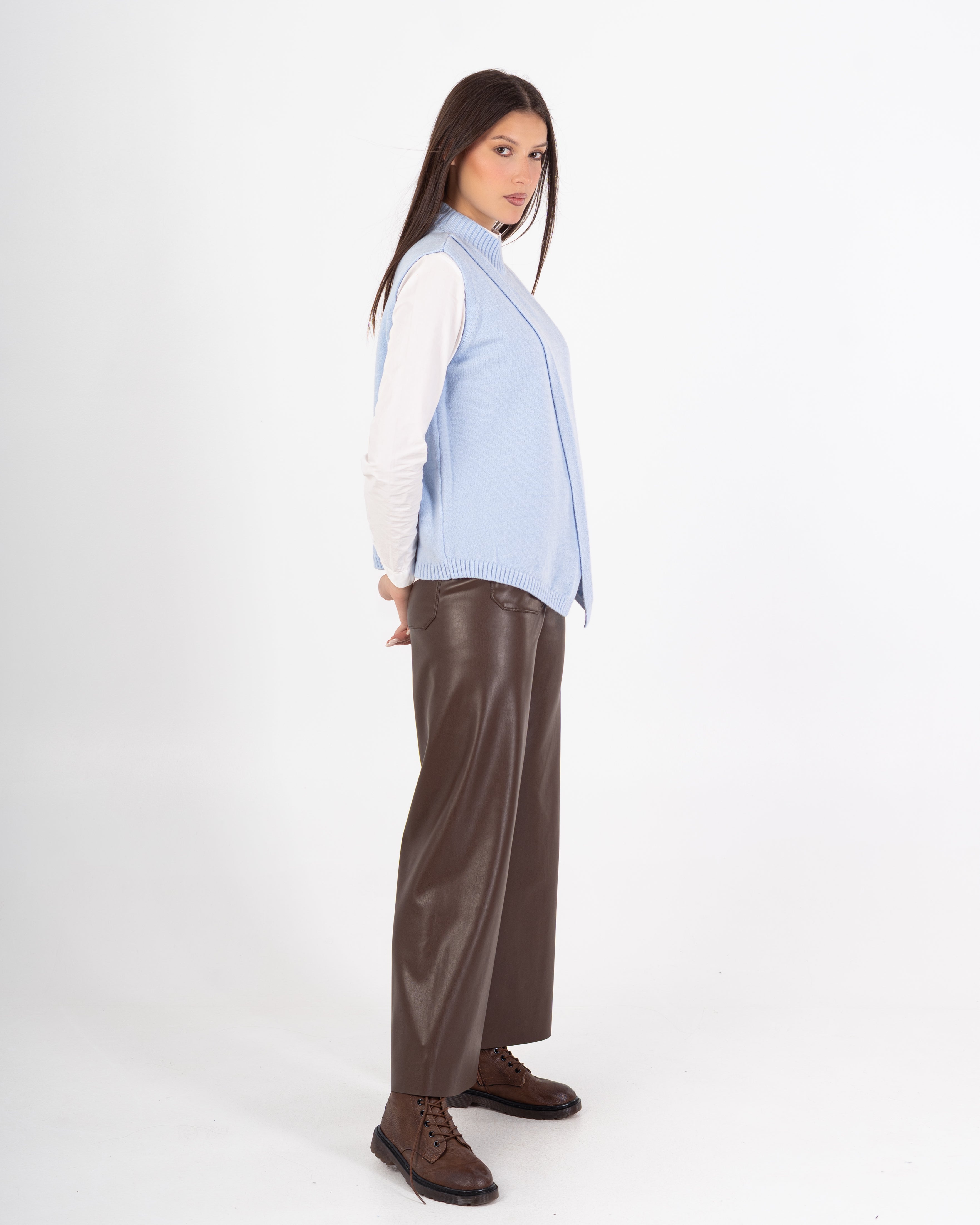 Knitwear Vest – Plain Wide Neck (Multi Colors)