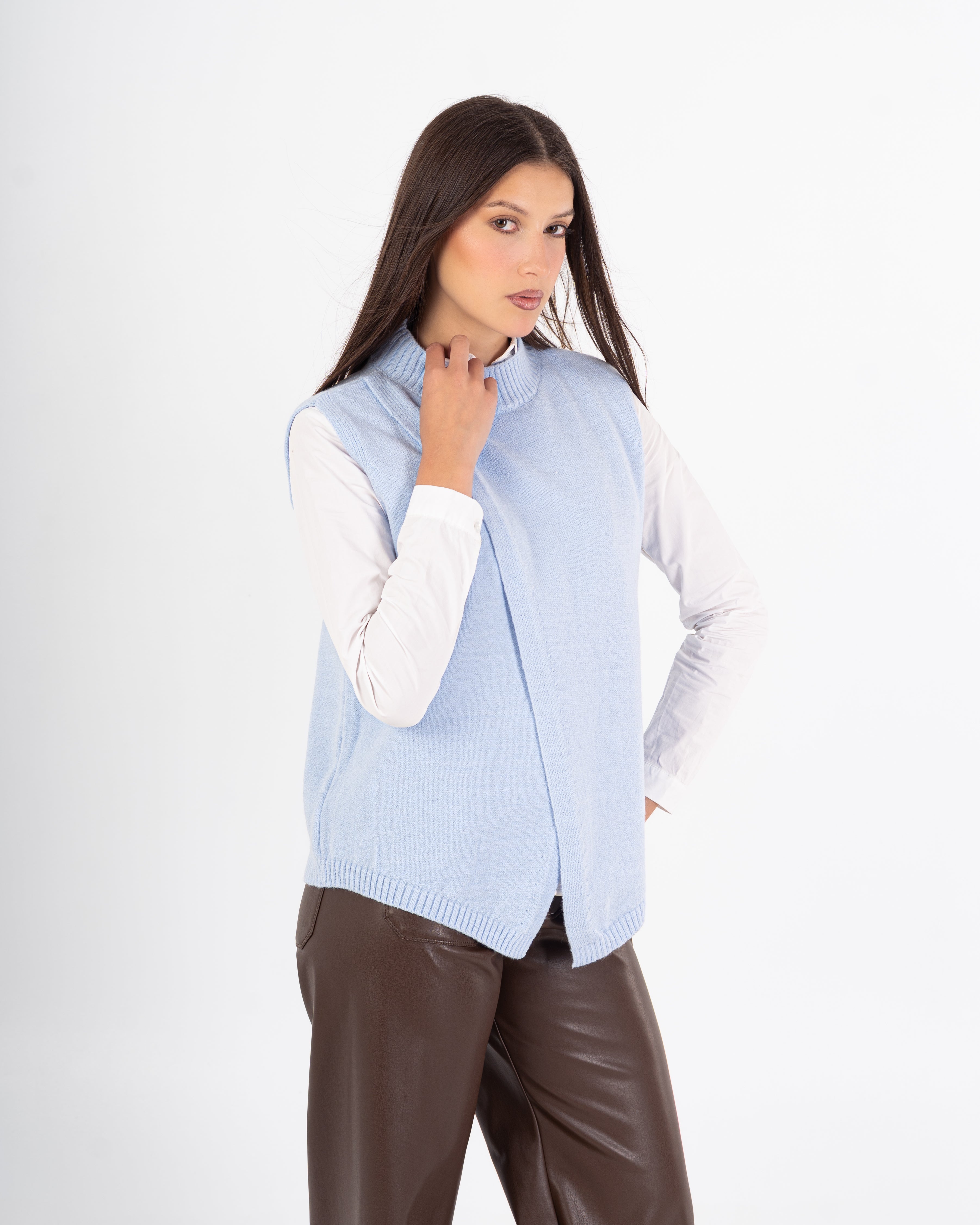 Knitwear Vest – Plain Wide Neck (Multi Colors)