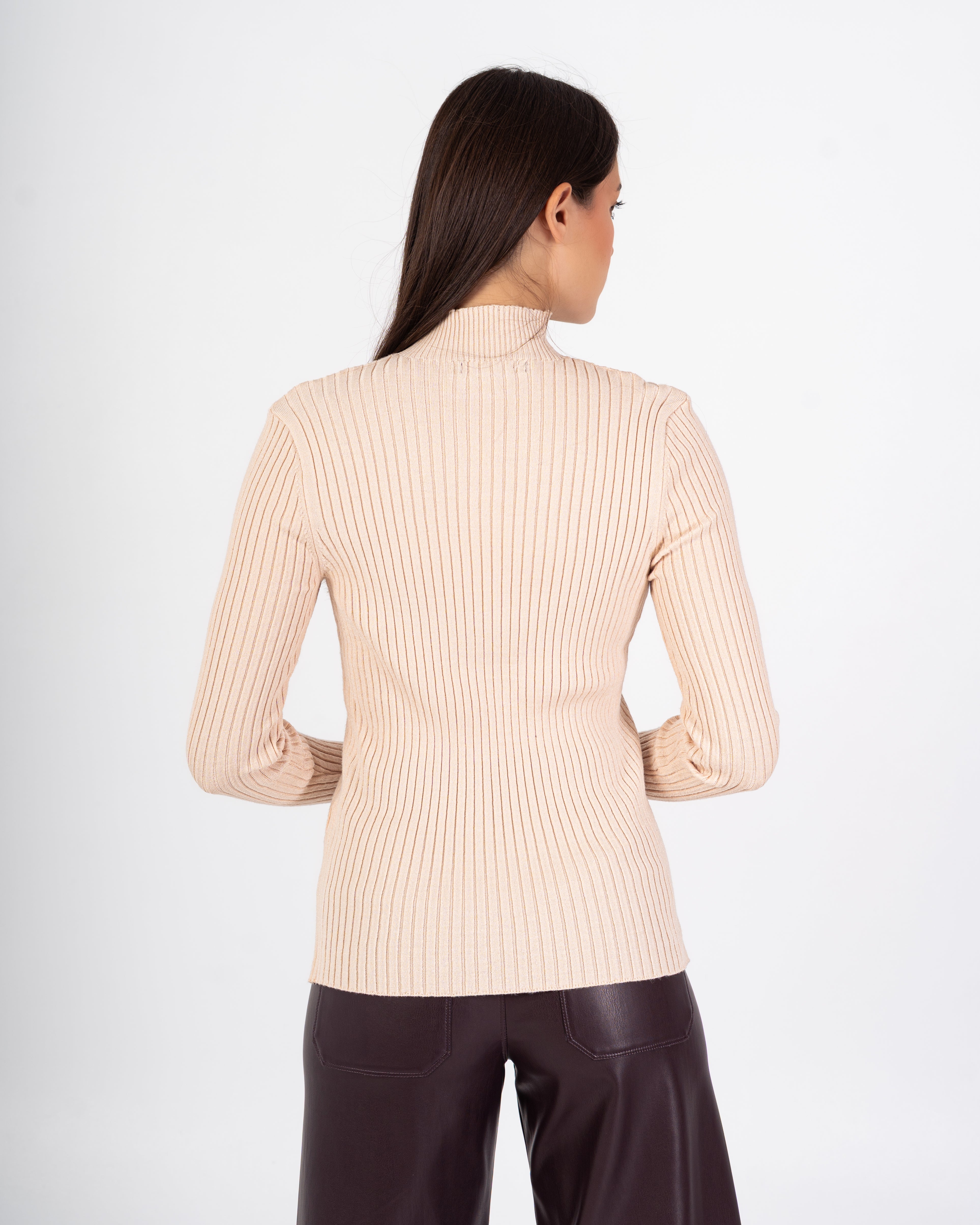 Basic Top – Striped (Half Neck)